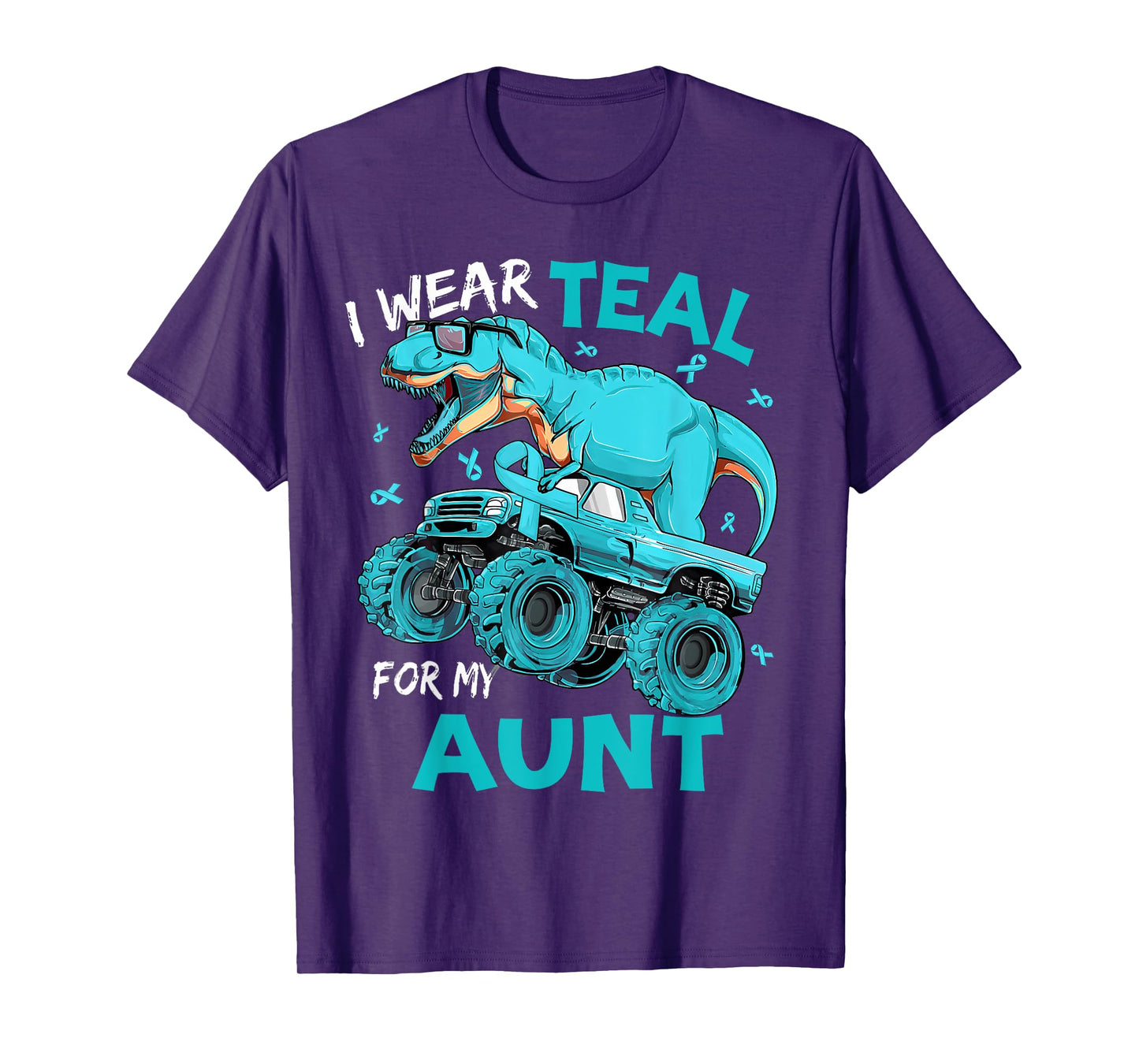 I Wear Teal For My Aunt Cervical Cancer Awareness T-Shirt