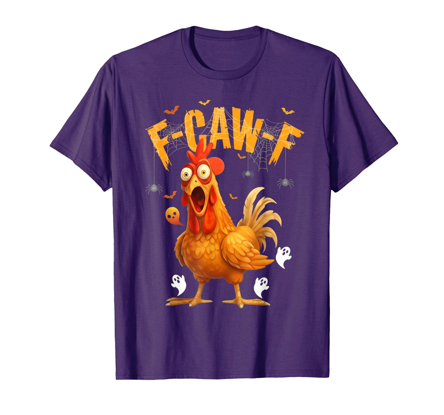 Funny Chicken F-Caw-F Halloween Party T-Shirt