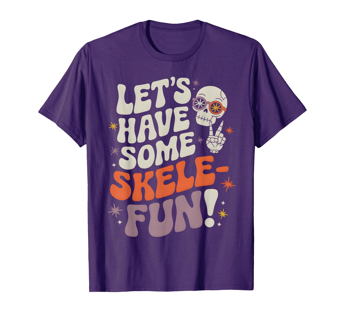 Funny Skeleton Halloween Quote Retro Skull Fall Design T-Shirt