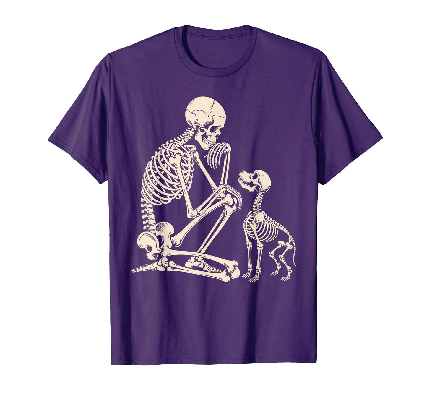 Human Dog Skeleton Graphic T-Shirt