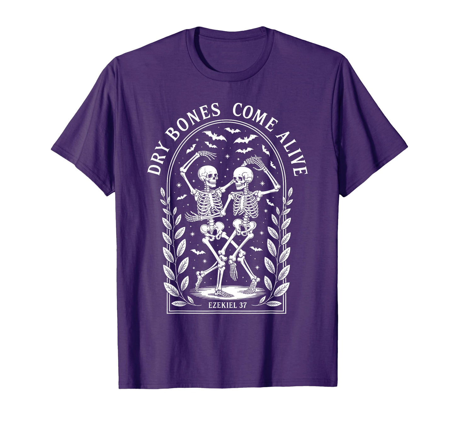 Dancing Skeleton Dry Bones Come Alive Christian Halloween T-Shirt