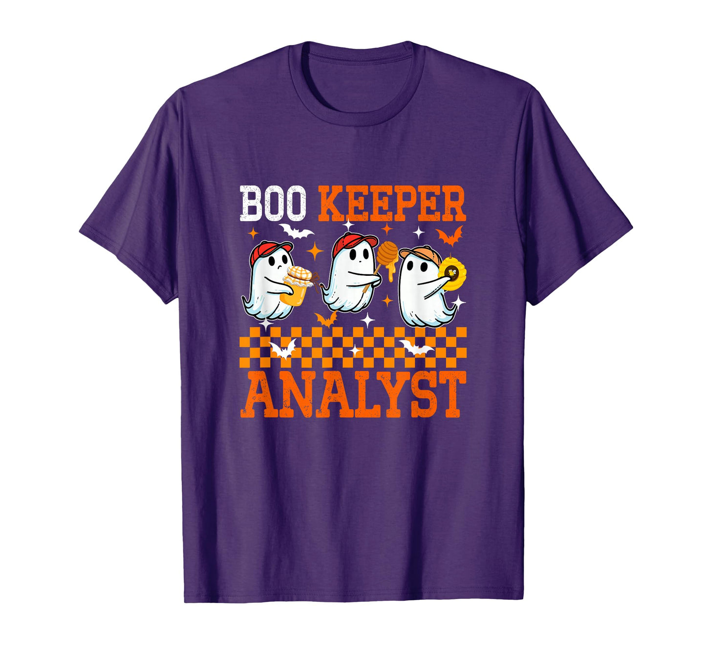Boo Keeper Analyst Halloween Beekeeper Job Three Cute Boos T-Shirt