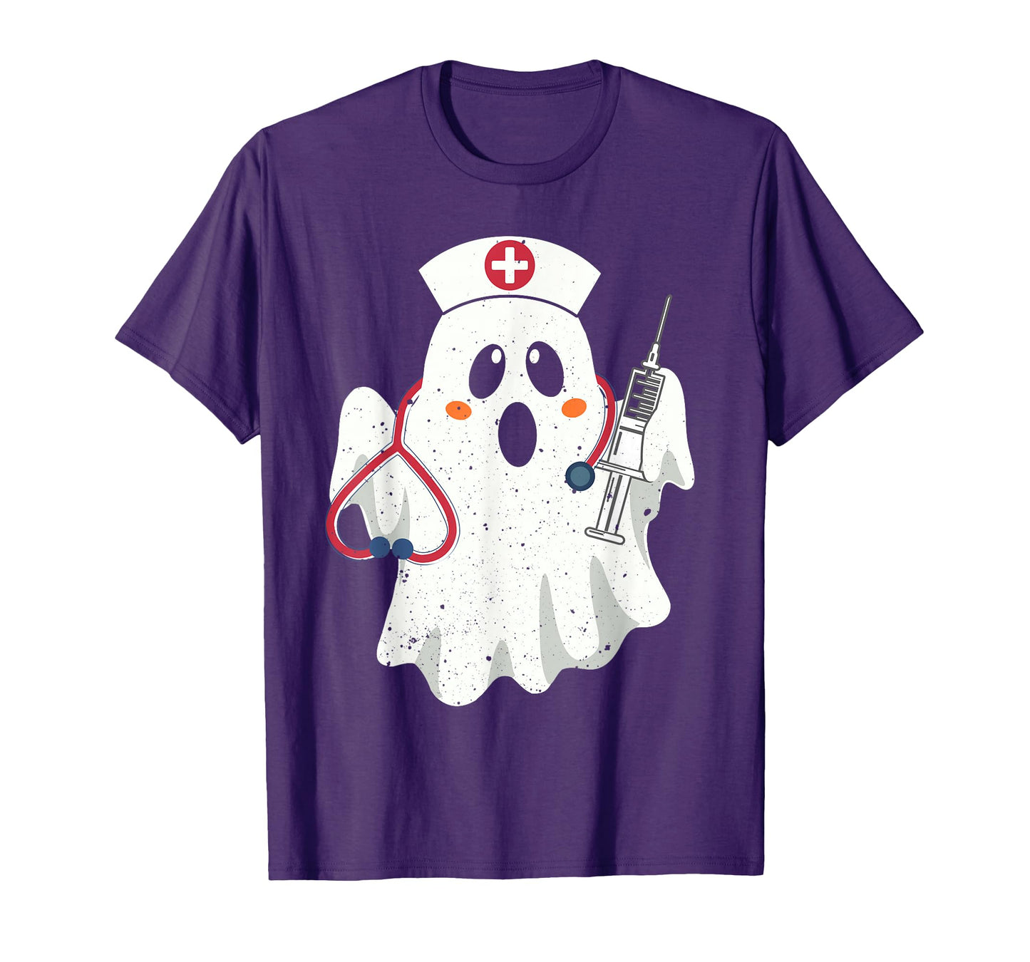 Nurse Boo Ghost Halloween Costume Funny Nursing Girls Women T-Shirt