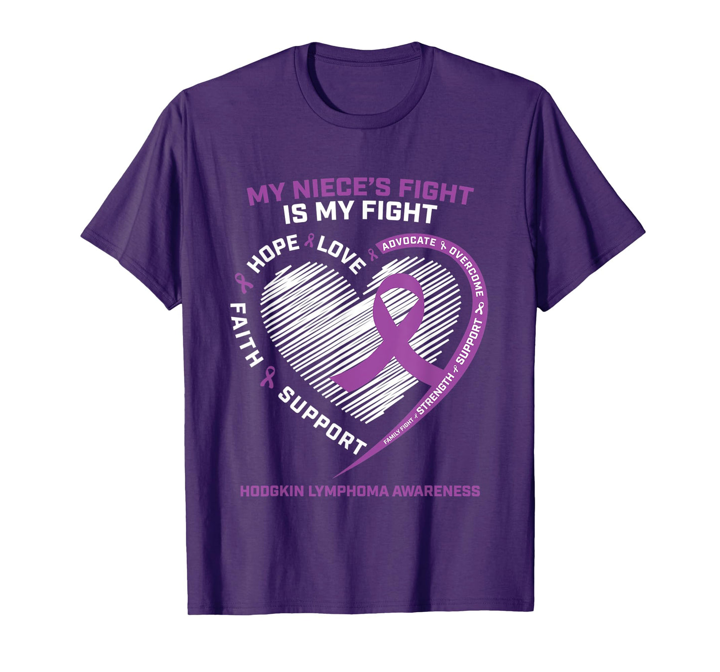 Lymphoma Cancer Shirts Niece Hodgkin's Lymphoma Awareness T-Shirt