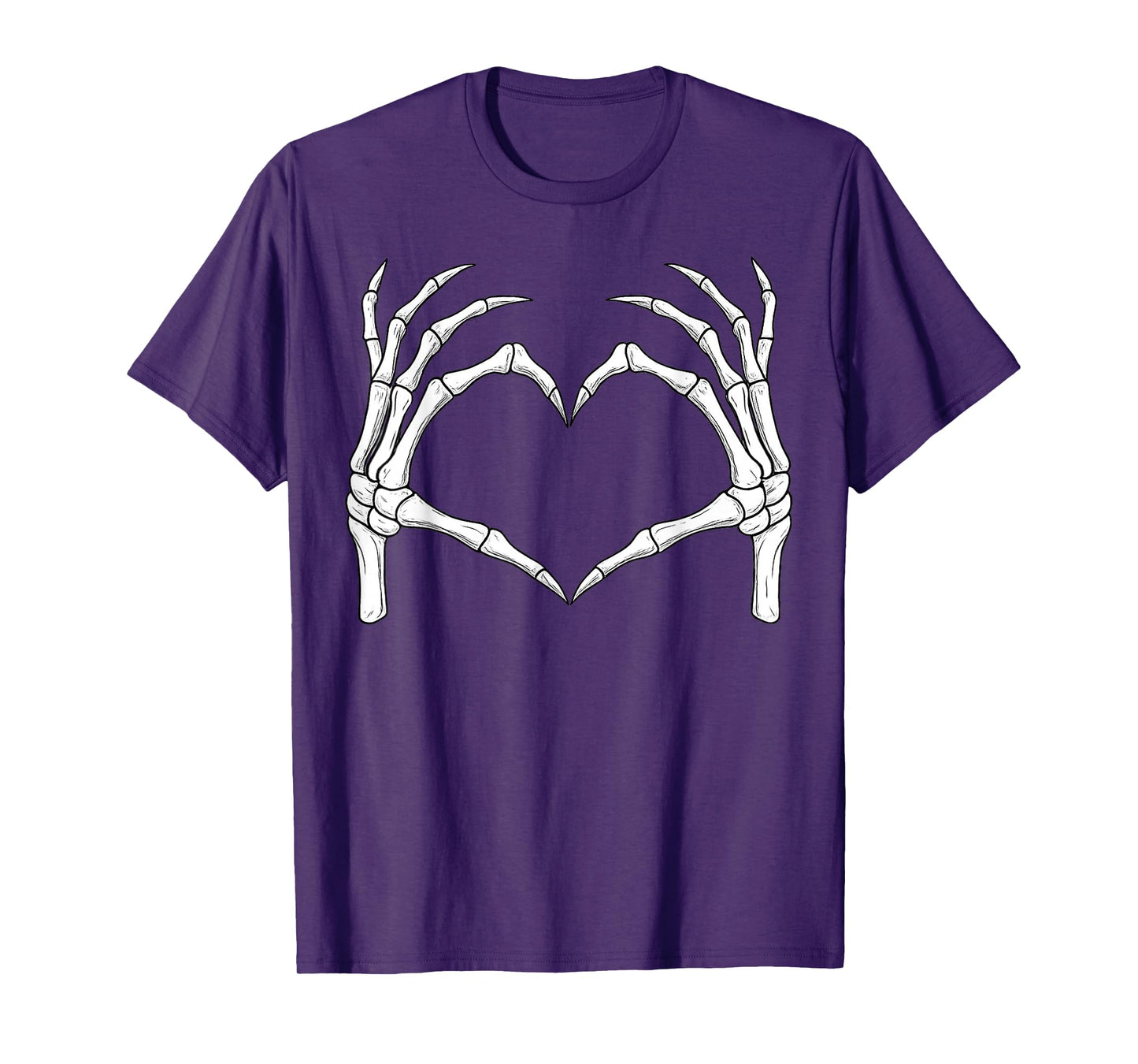Skeleton Hands Heart Shape Spooky Halloween Love Creepy Goth T-Shirt