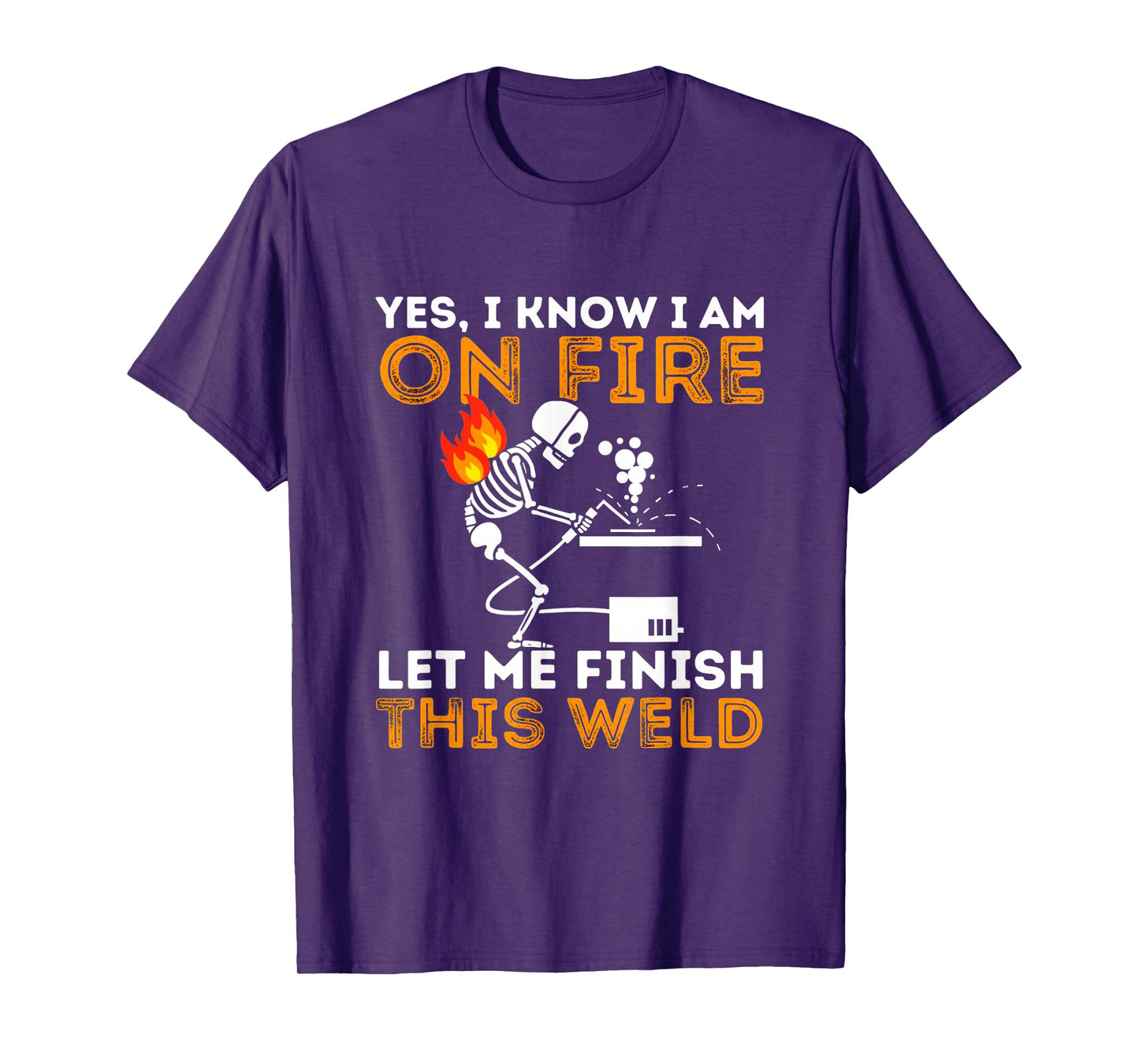 Funny Welder Skeleton Halloween Job Lover Gifts Men Women T-Shirt