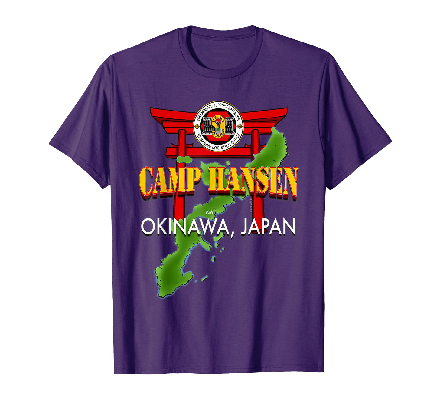 9th Engineer Support Battalion Camp Hansen Okinawa Japan T-Shirt