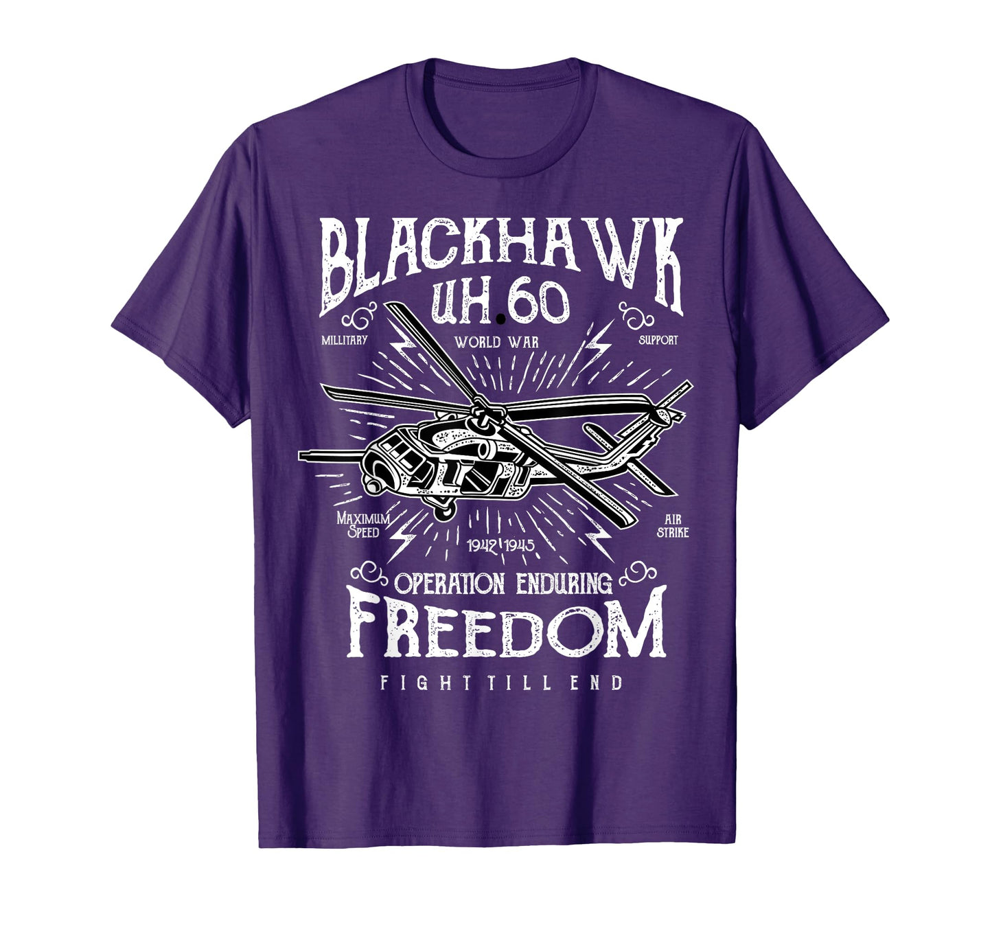 UH-60 Blackhawk Helicopter Vintage Design T-Shirt