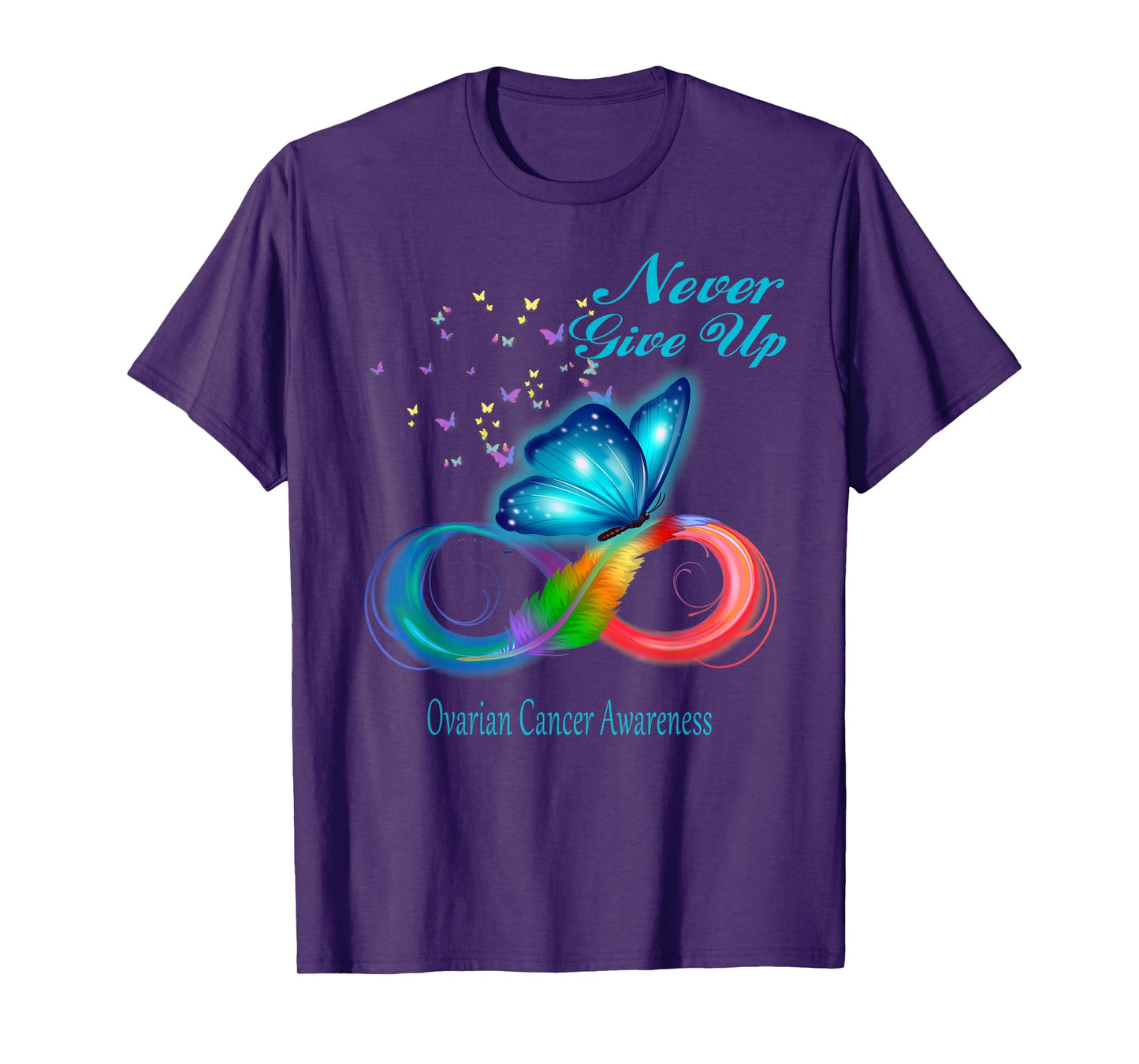 Butterfly Ovarian Cancer Awareness T-Shirt