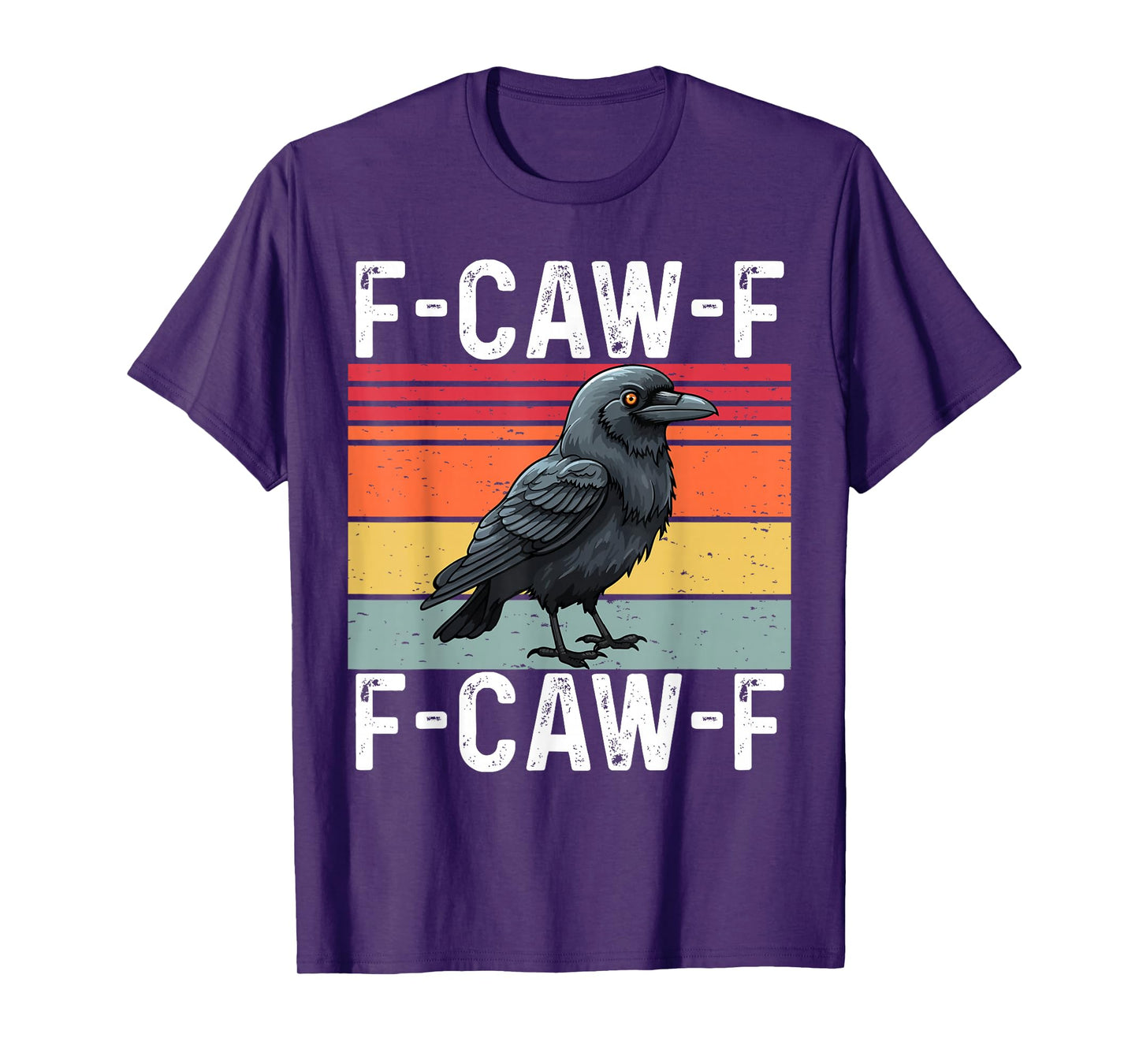 Funny F-Caw-F Crow FCAWF Hilarious Retro Bird Meme T-Shirt