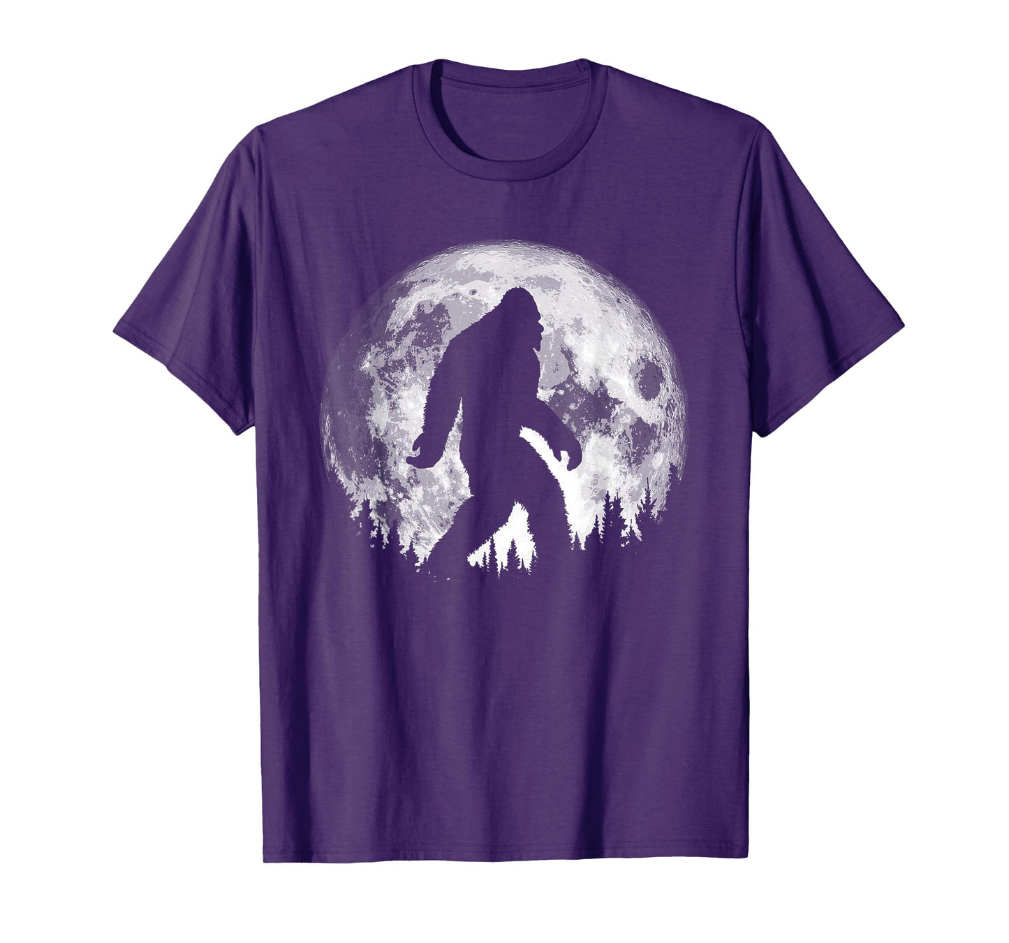 Bigfoot Night Stroll! Cool Full Moon & Trees Sasquatch T-Shirt