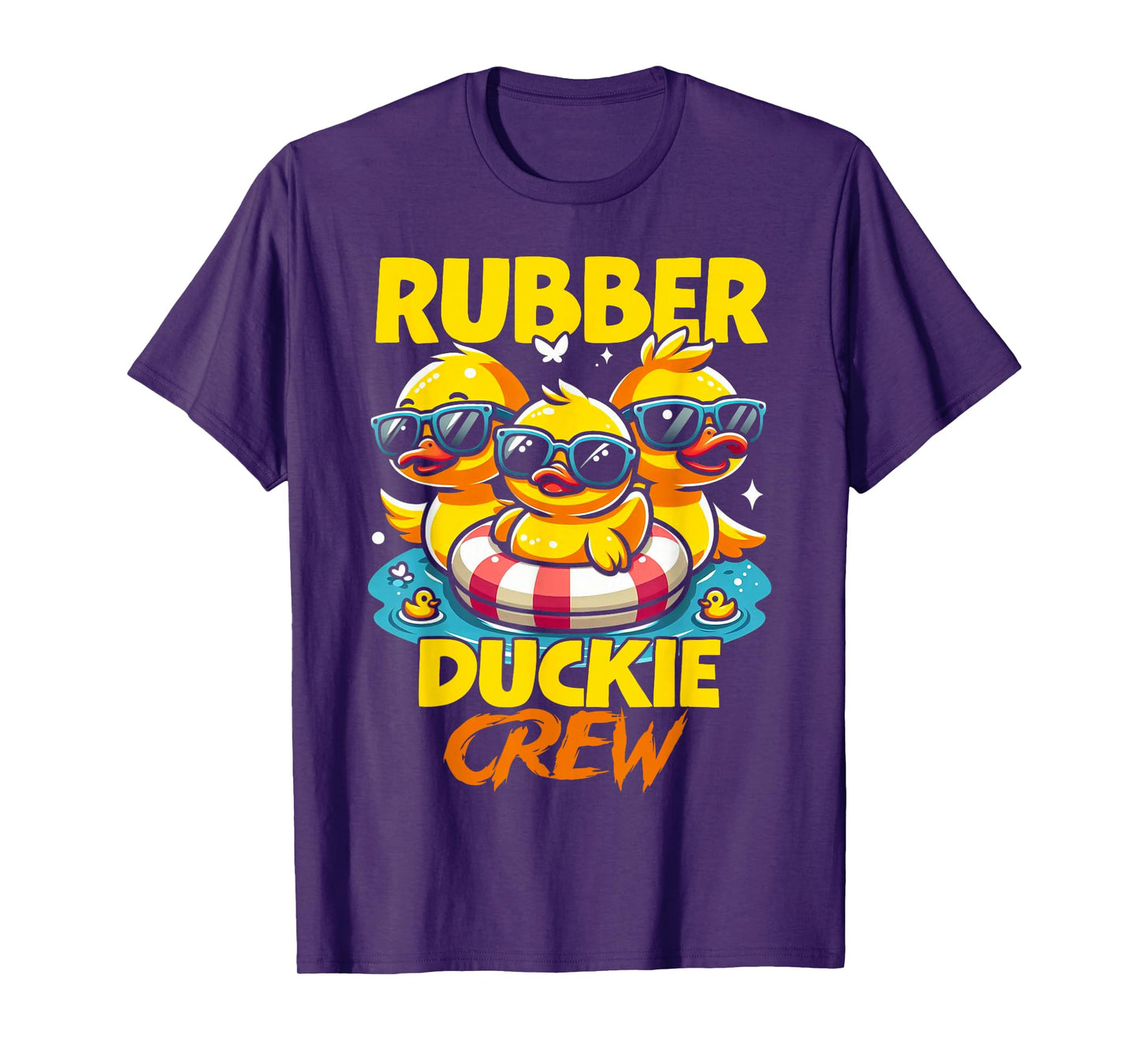 Funny Rubber Duck Yellow Duckie Crew Bath Ducks Duckling T-Shirt