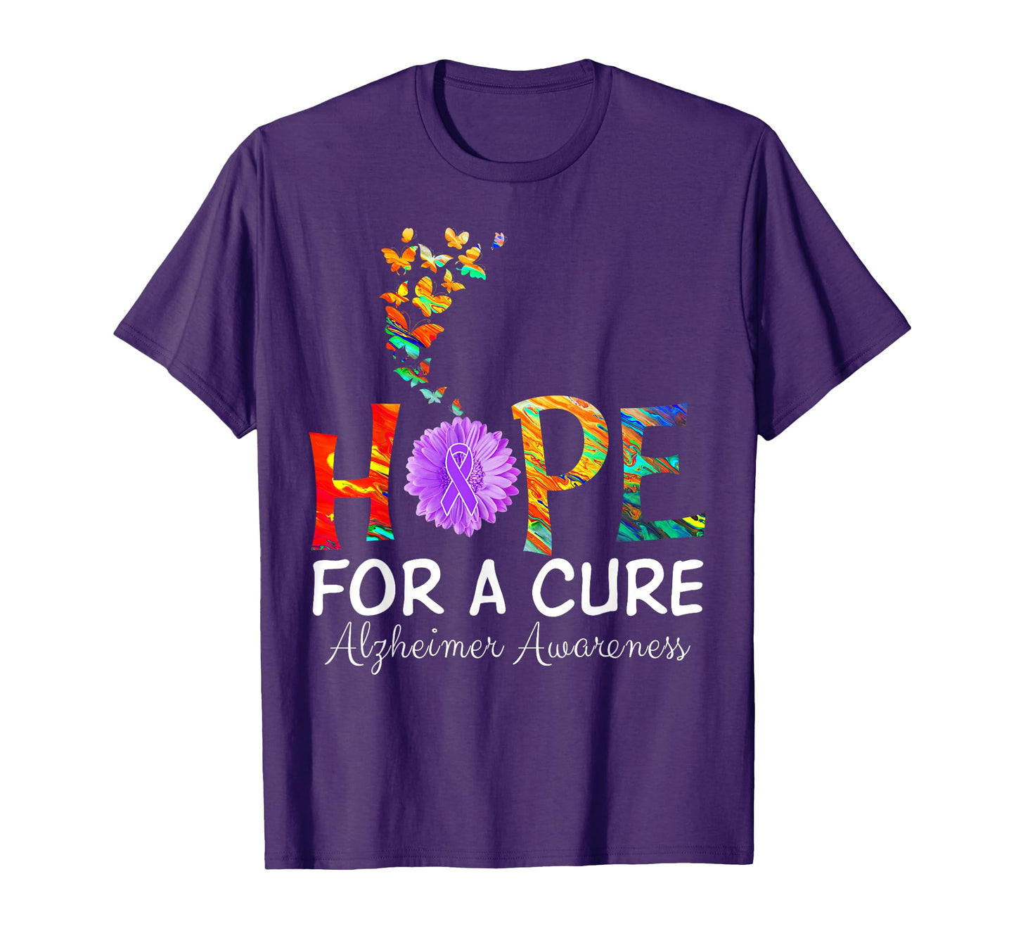 Alzheimer's awareness shirt Hope for a Cure classic Gift T-Shirt
