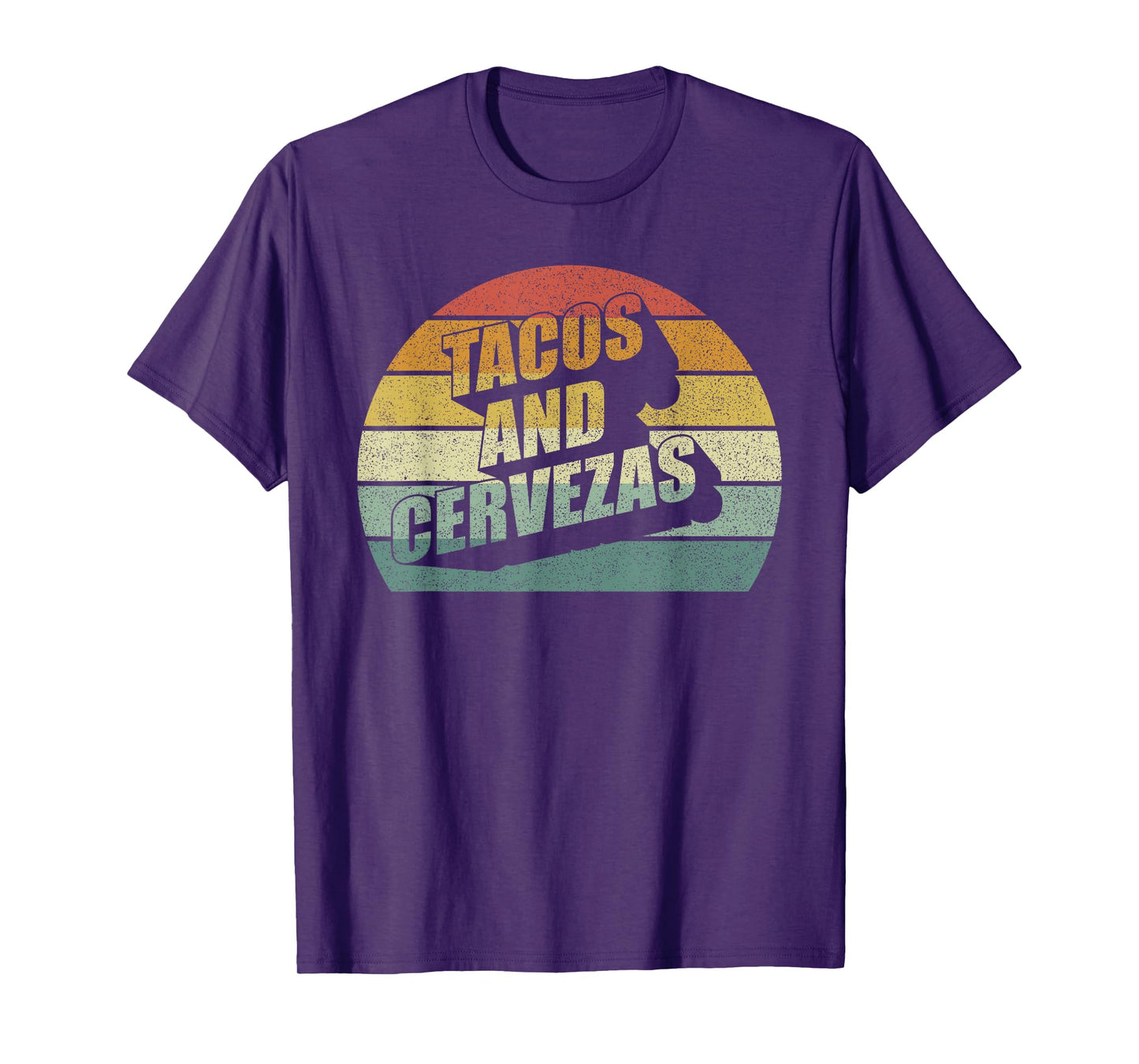Retro Tacos And Cervezas Funny Taco Beer Party Gifts Vintage T-Shirt