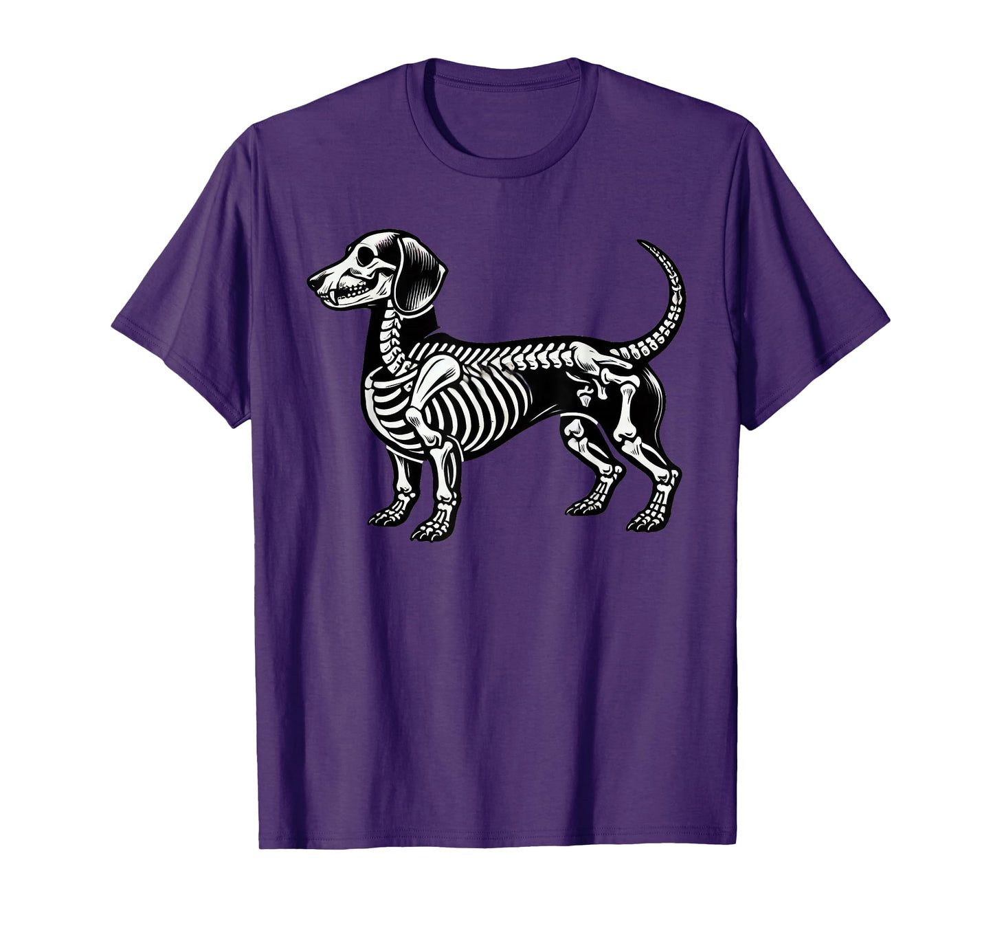 Dachshund Dog Skeleton Halloween T-Shirt