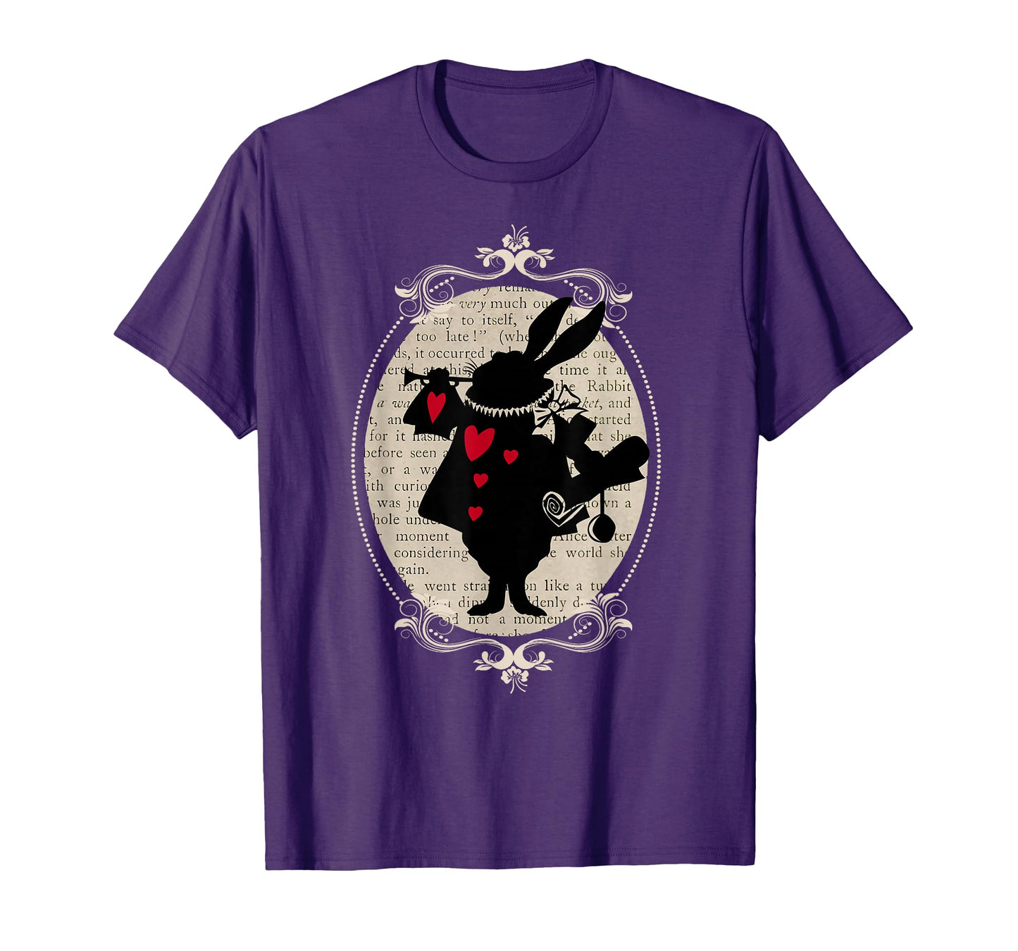 Alice In Wonderland White Rabbit Vintage Book T Shirt Design T-Shirt