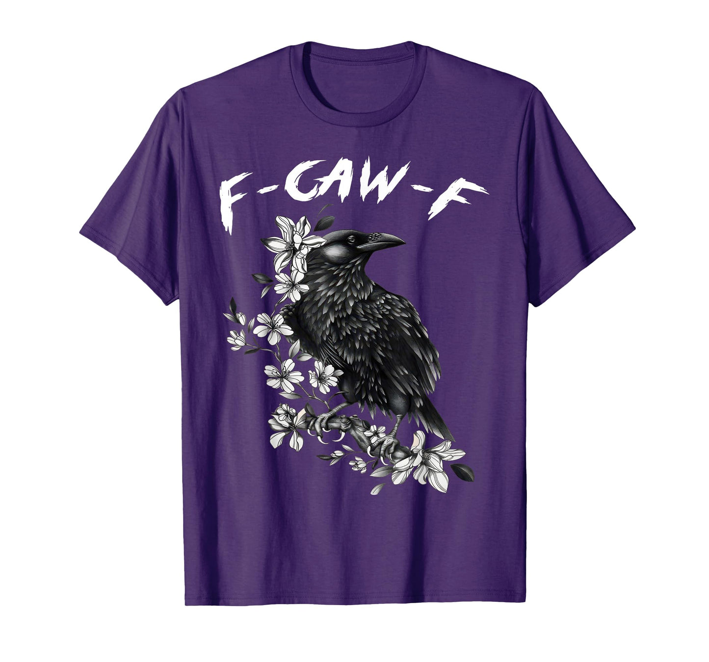 Black Crow, F-Caw-F Funny Black Bird Funny Meme Halloween T-Shirt