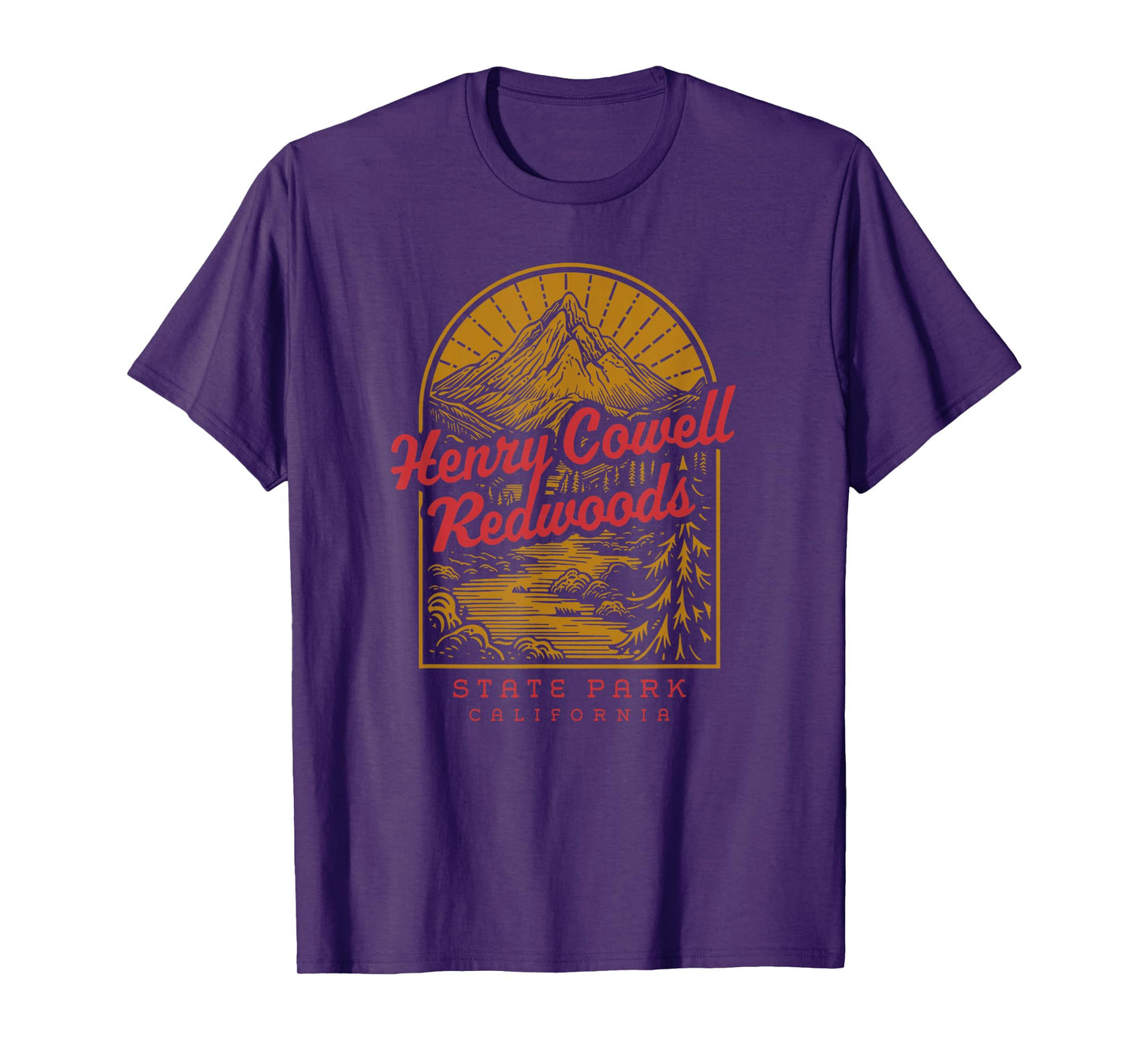 Henry Cowell Redwoods State Park River Retro Vintage Tourist T-Shirt