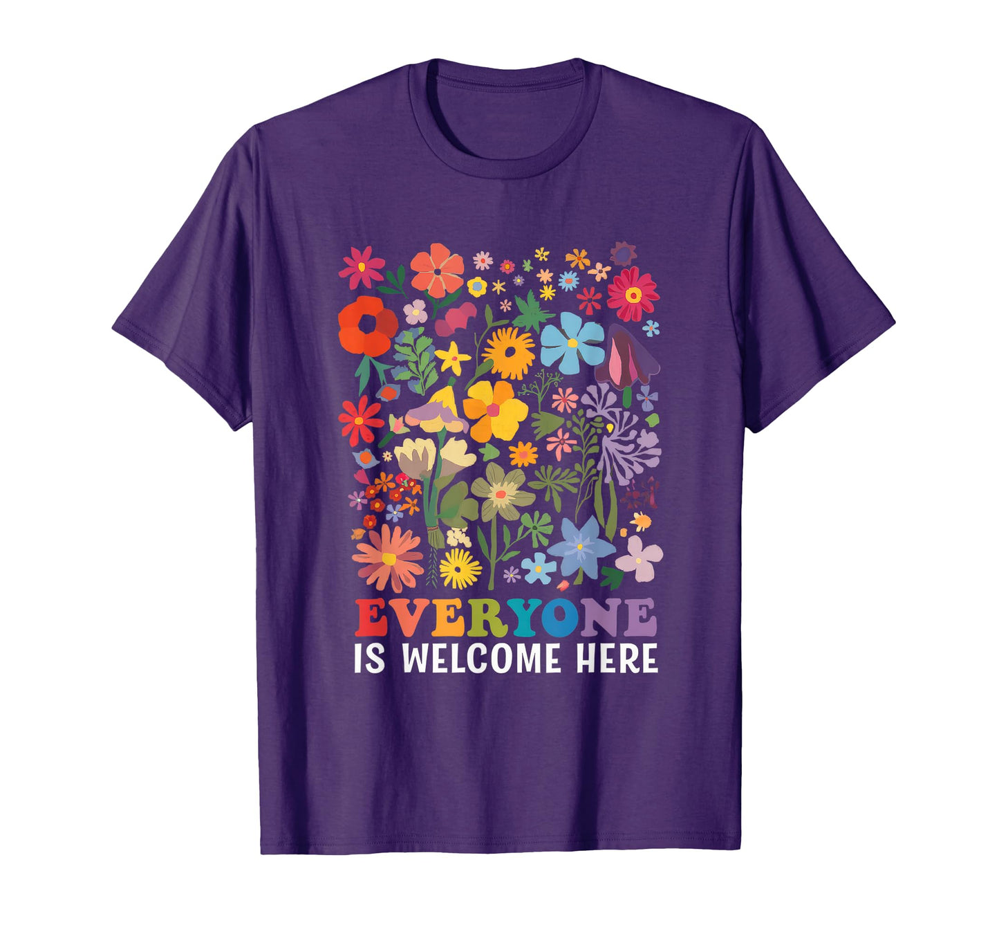 Everyone Is Welcome Here Tshirt Idaho Teacher Support Retro T-Shirt