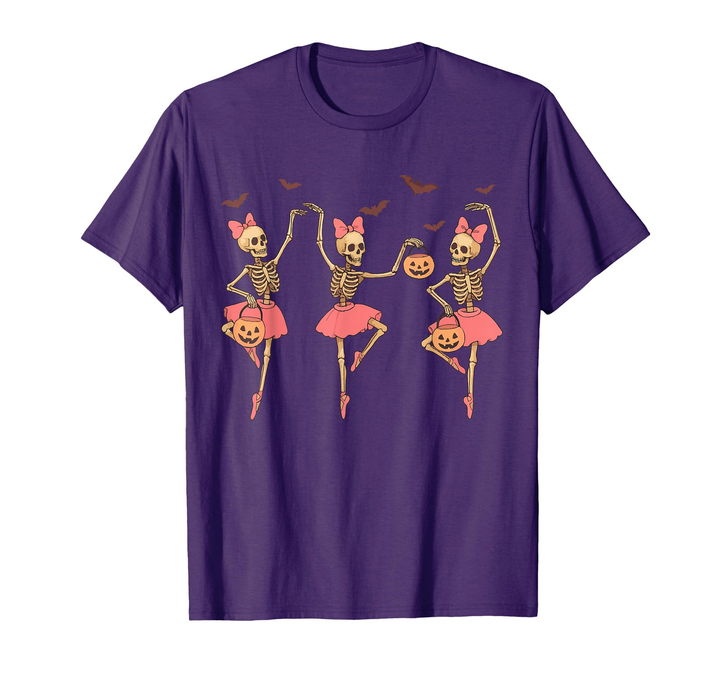 Ballet Pumpkin Skeleton Dance Halloween Men Women Boys Girl T-Shirt