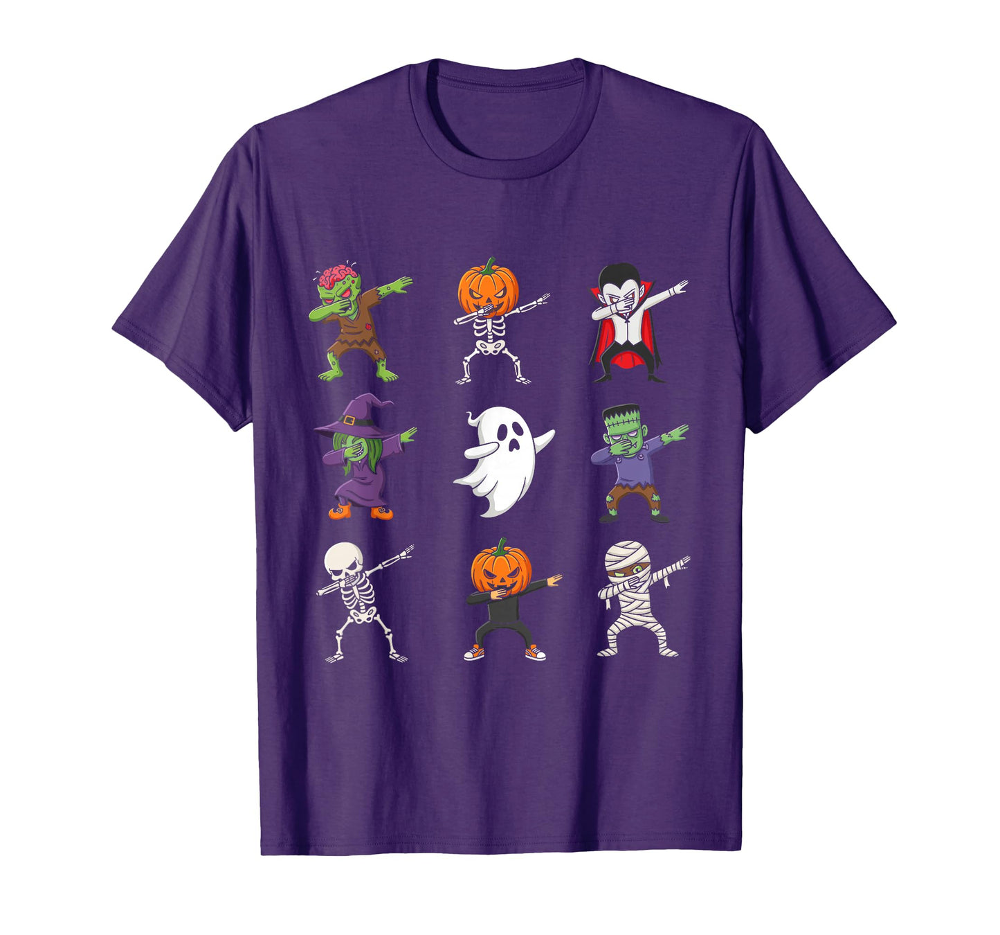 Dabbing Halloween Costumes Skeleton Zombie Pumpkin Mummy T-Shirt