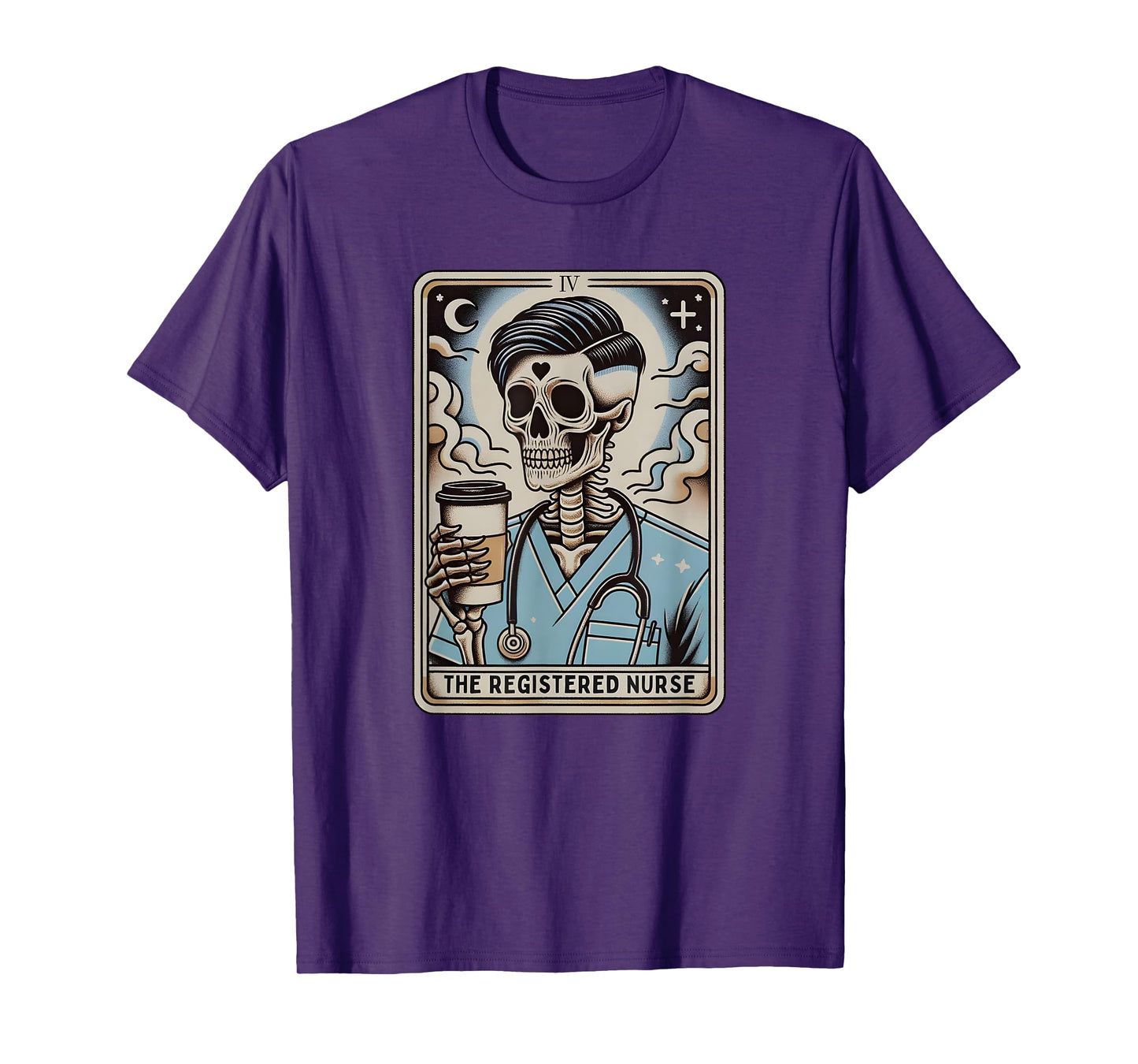 The Male Registered Nurse Tarot Card, Funny Skeleton Nurse T-Shirt