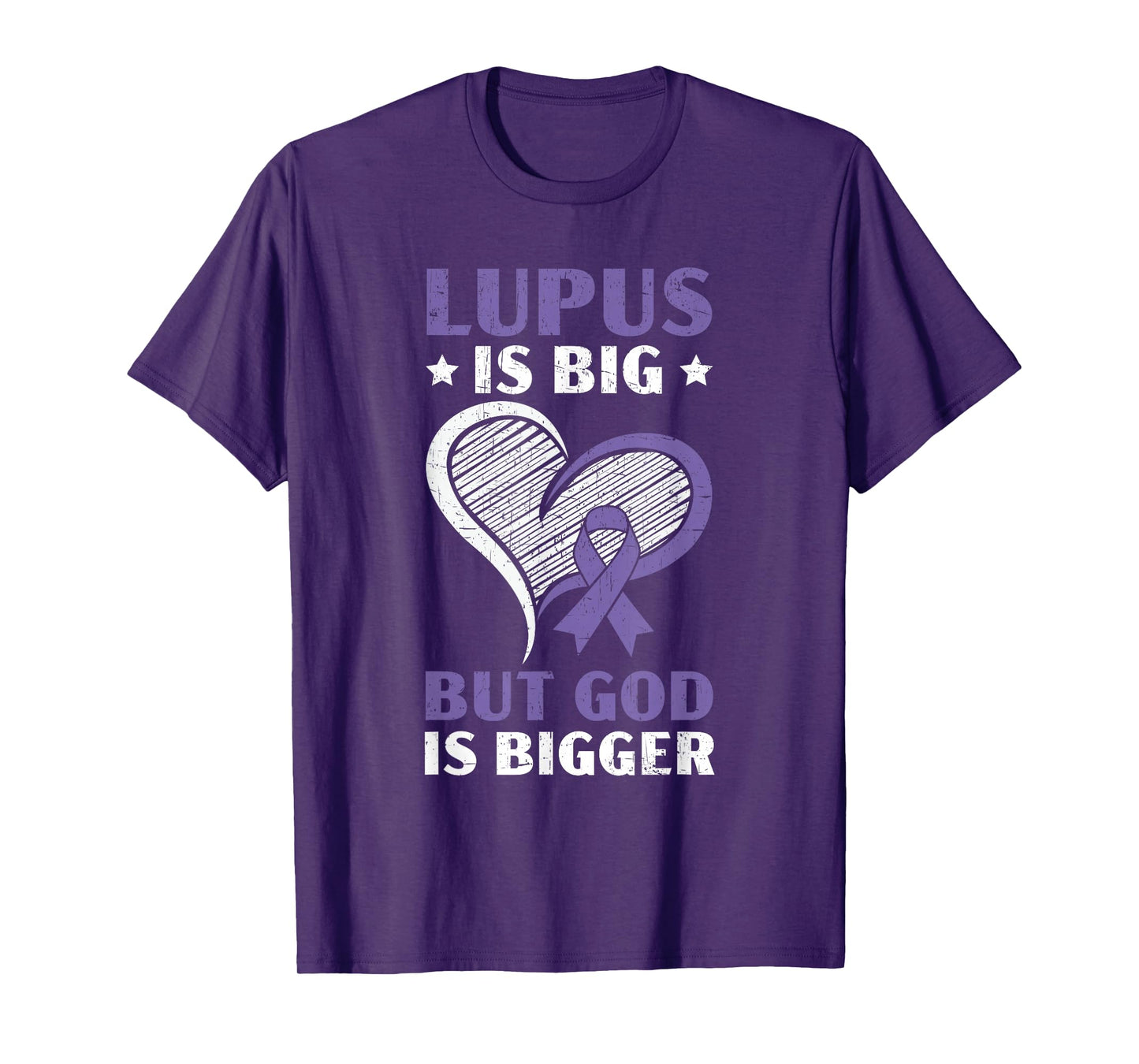 Lupus Awareness Purple Ribbon SLE Autoimmune Disease T-Shirt