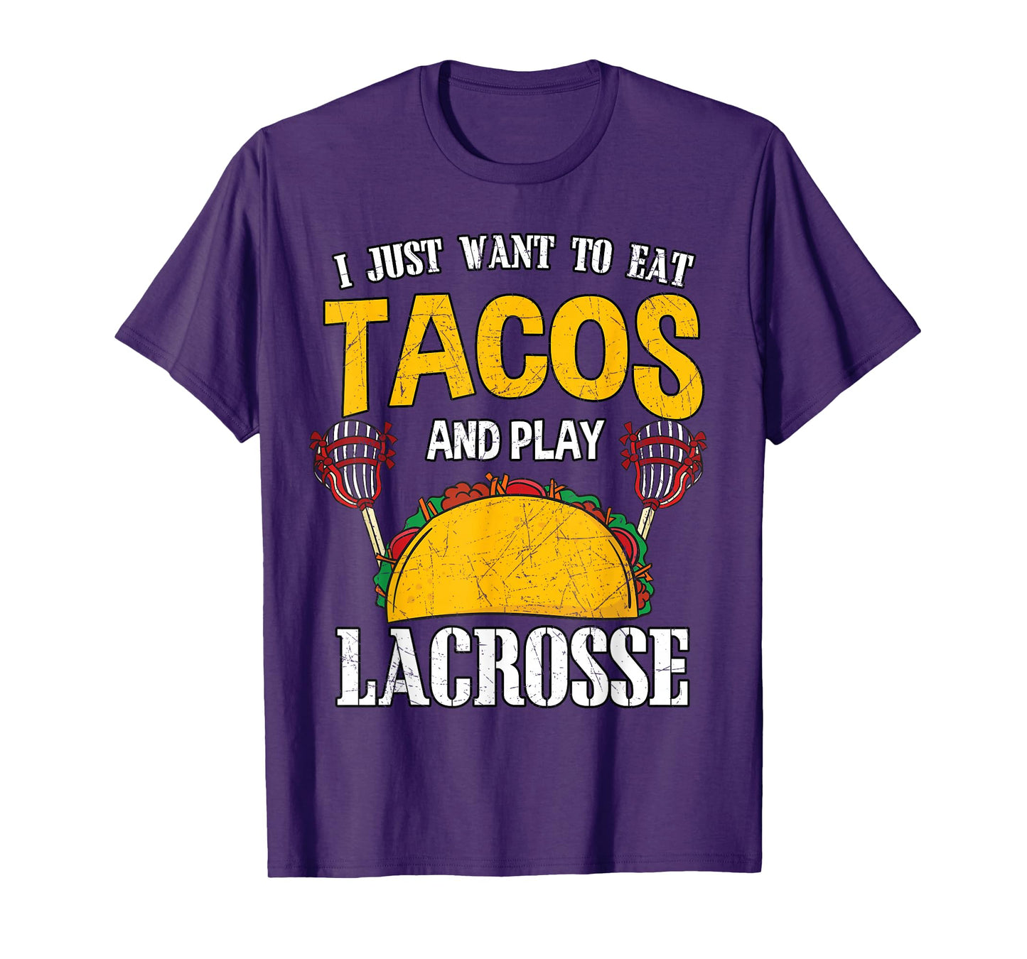 Tacos and Lacrosse Shirt Lax Player Gift Idea Cinco de Mayo T-Shirt