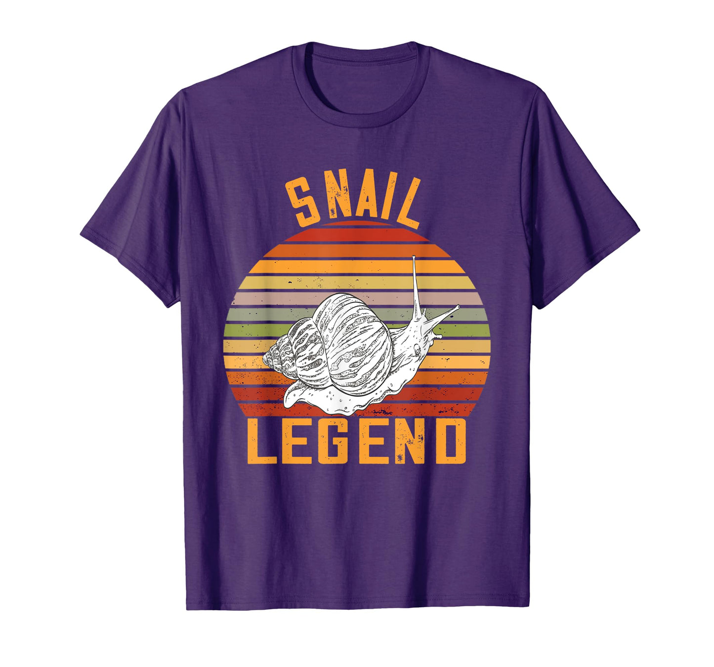Retro Snail Legend Snails Lover Mollusk Snail Shell T-Shirt