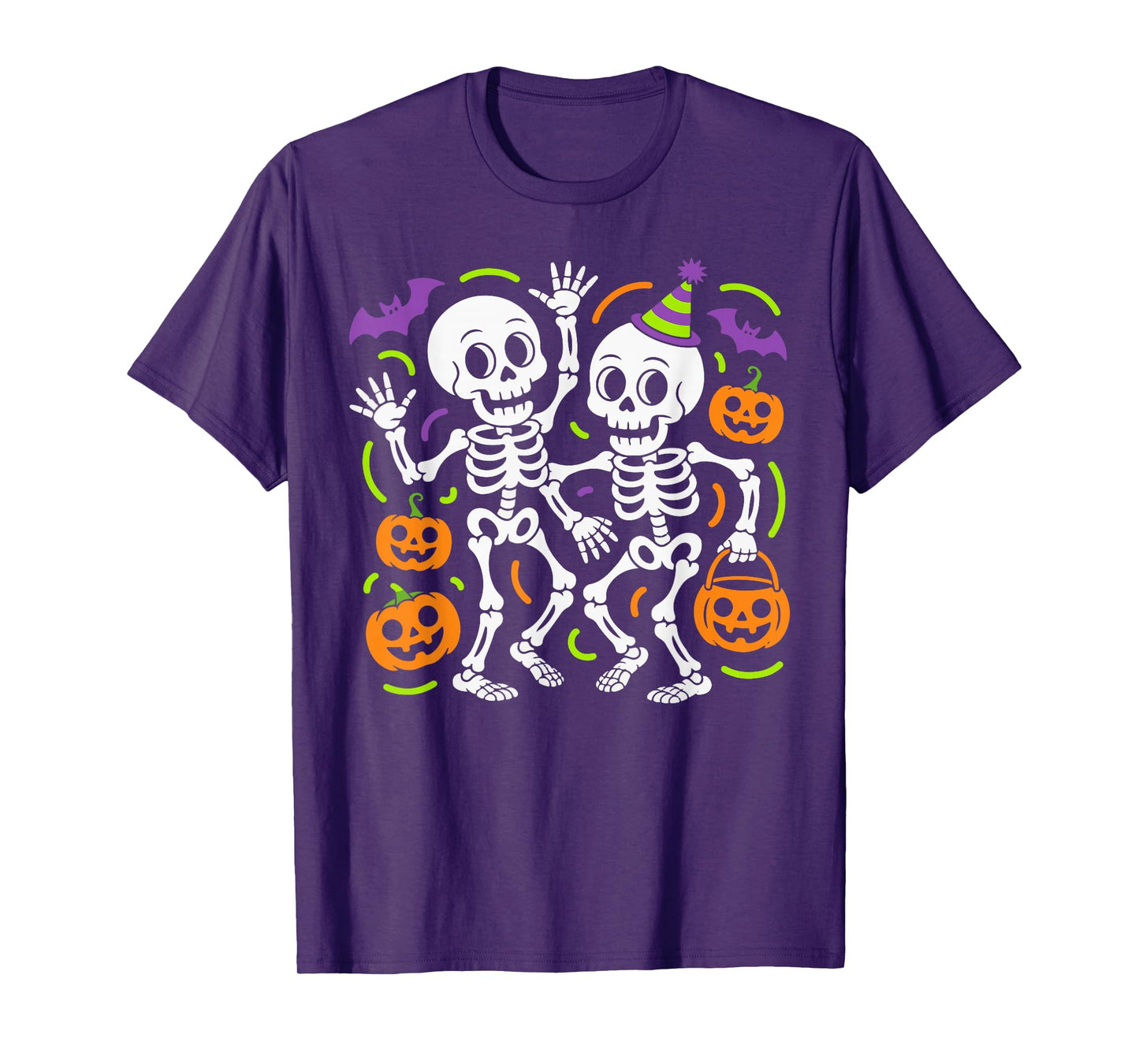 Halloween Party Skeletons Creepy Fun Graphic for Men Women T-Shirt