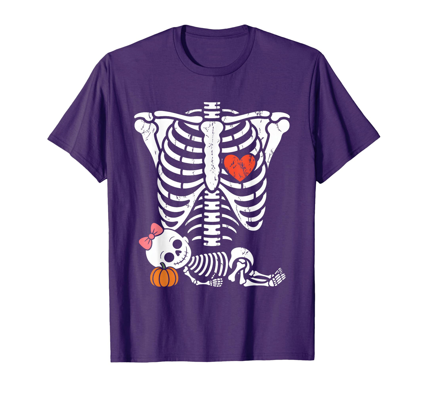 Baby Shower Skeleton Halloween Pregnancy Annoucement Girls T-Shirt