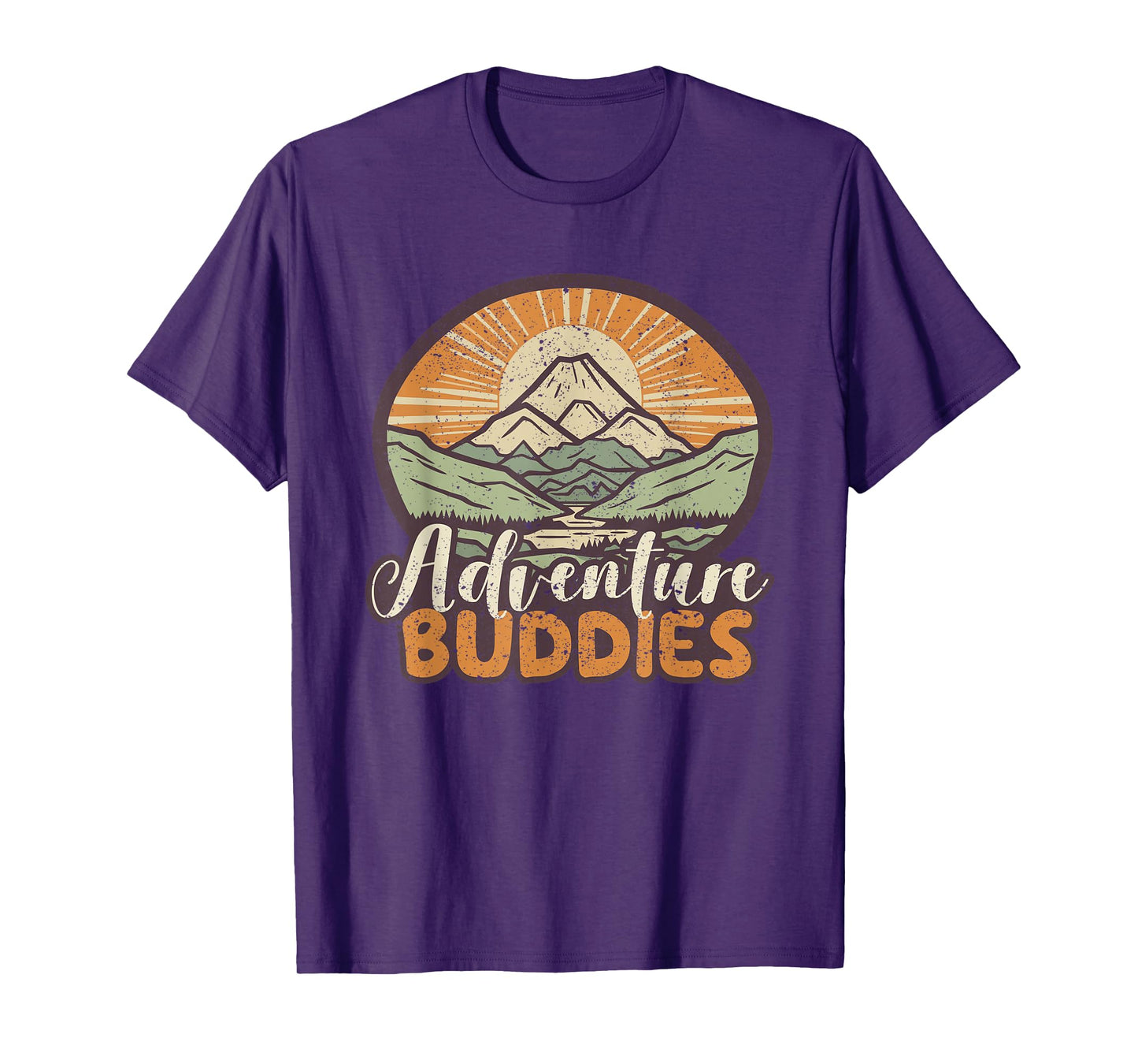 Adventure Buddies Couples Funny Hiking Adventure Mountains T-Shirt