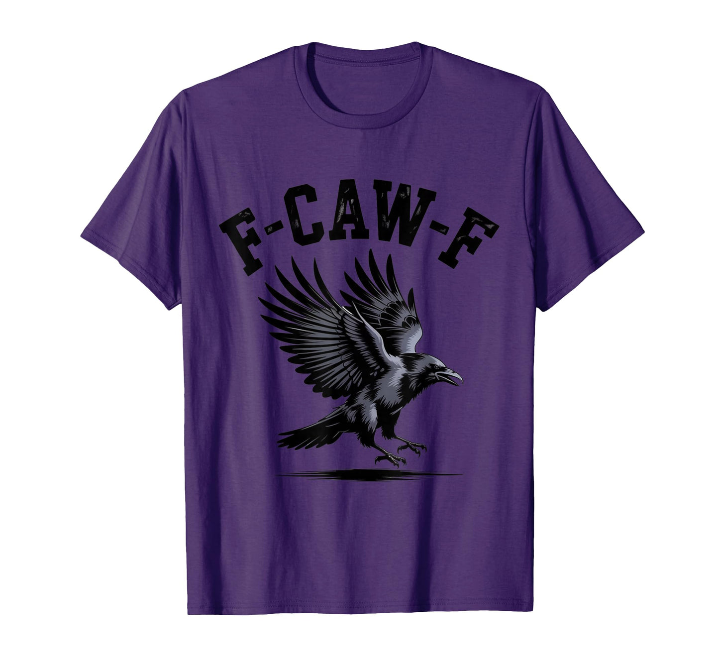 Black Crow, F-Caw-F Funny Black Bird Moon Gothic Adult Humor T-Shirt