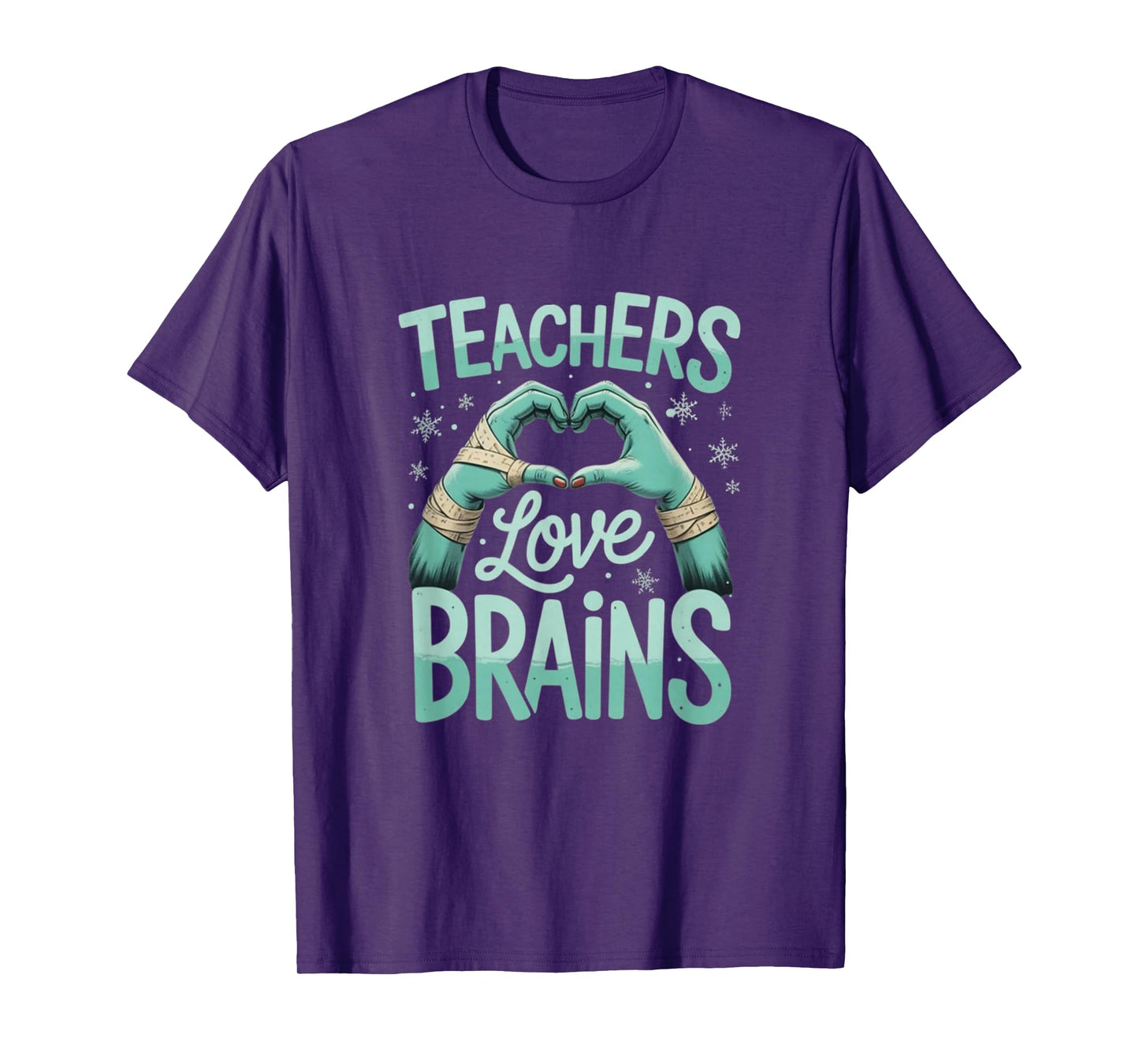 Teachers Love Brains Tee Shirt Teacher Halloween T-Shirt