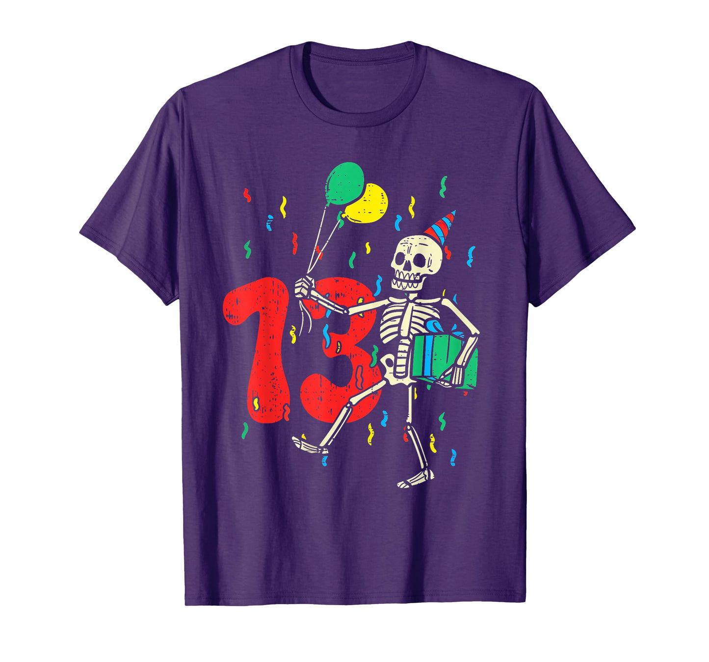My 13th Birthday Skeleton Halloween 13 Year Old Funny Gift T-Shirt