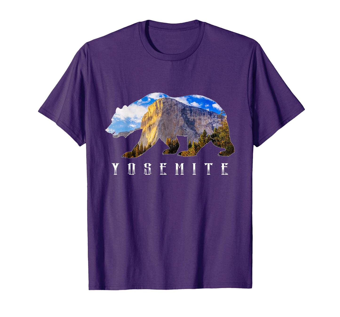 California Bear with Yosemite National Park Image Souvenir T-Shirt