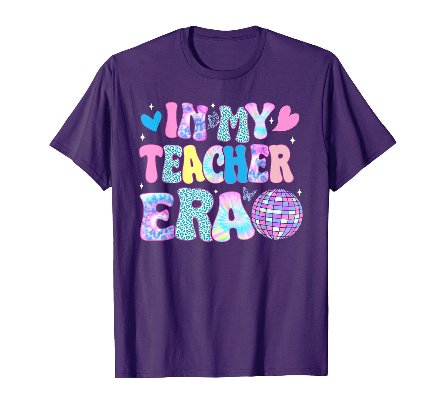 Tie Dye Leopard Print Disco In My Teacher Era T-Shirt