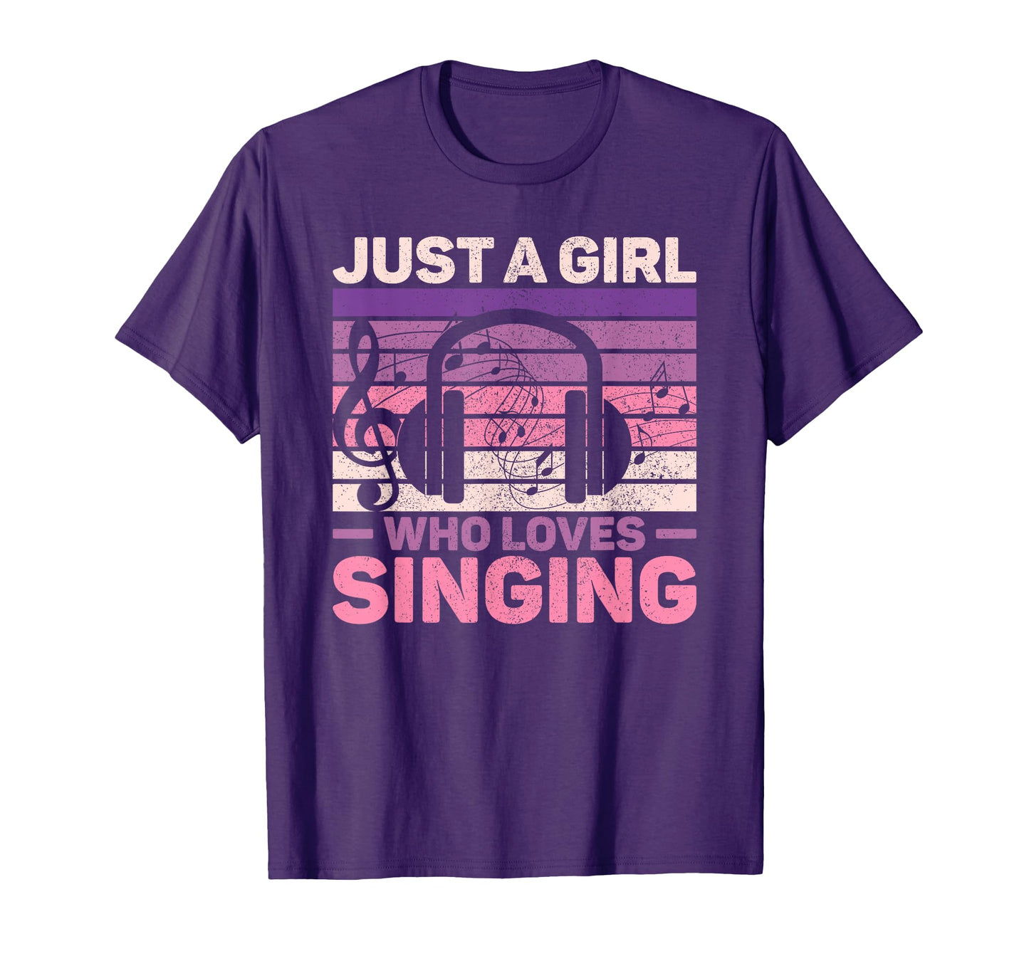 Just A Girl Who Loves Singing Women Music Lovers Teen Singer T-Shirt