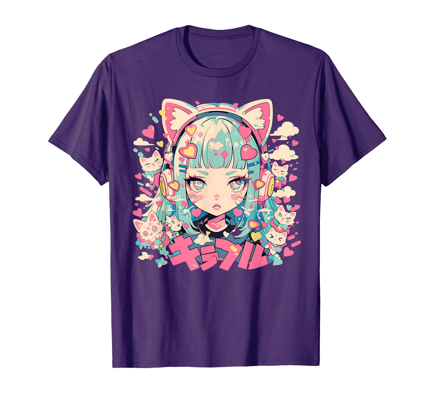 Anime Waifu Cute Anime manga Cat Girl Sweet Retro Japan T-Shirt