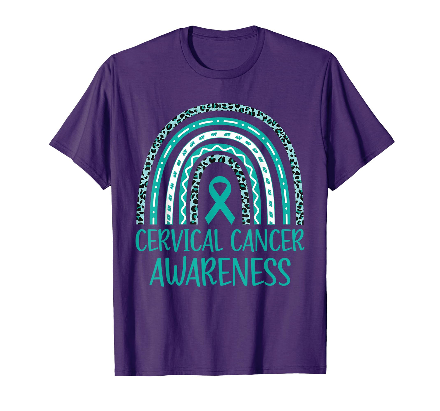 In January We Wear Teal and White Cervical Cancer Awareness T-Shirt
