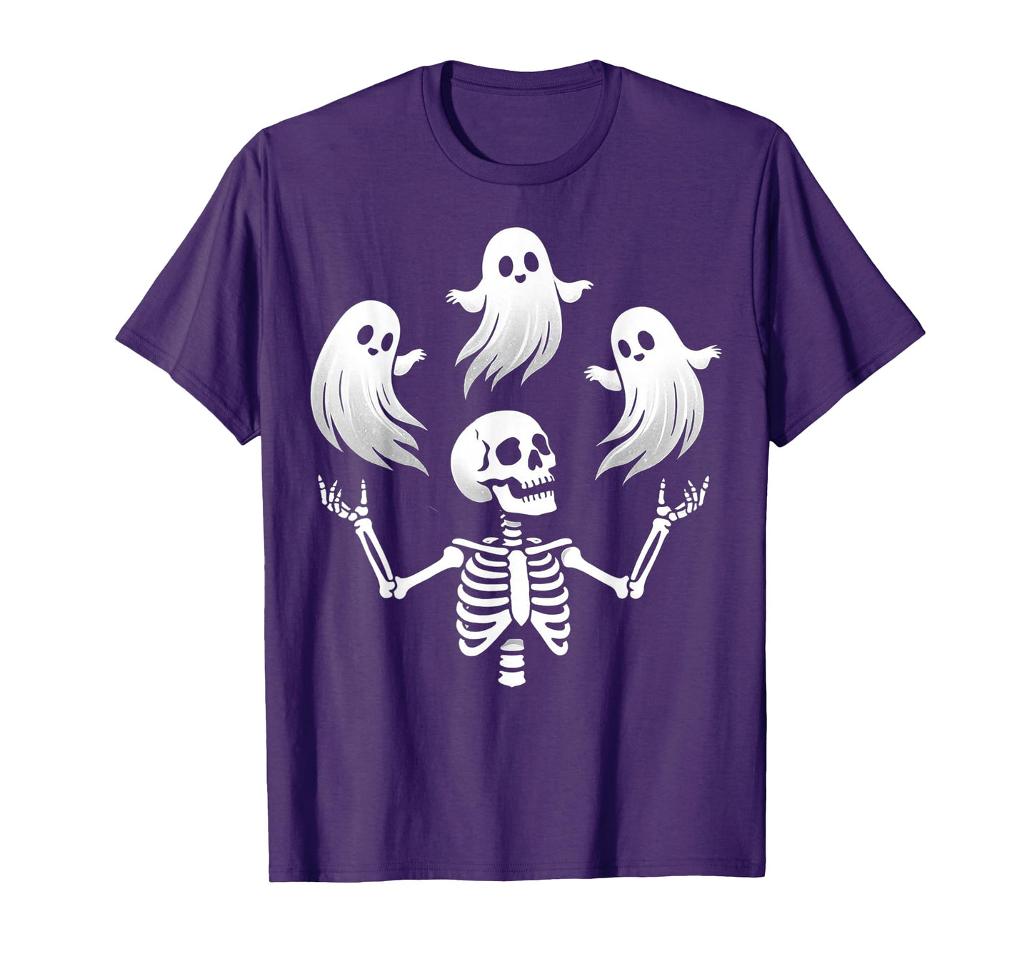 Skeleton Juggling Ghosts Funny Halloween Costume Spooky Fun T-Shirt