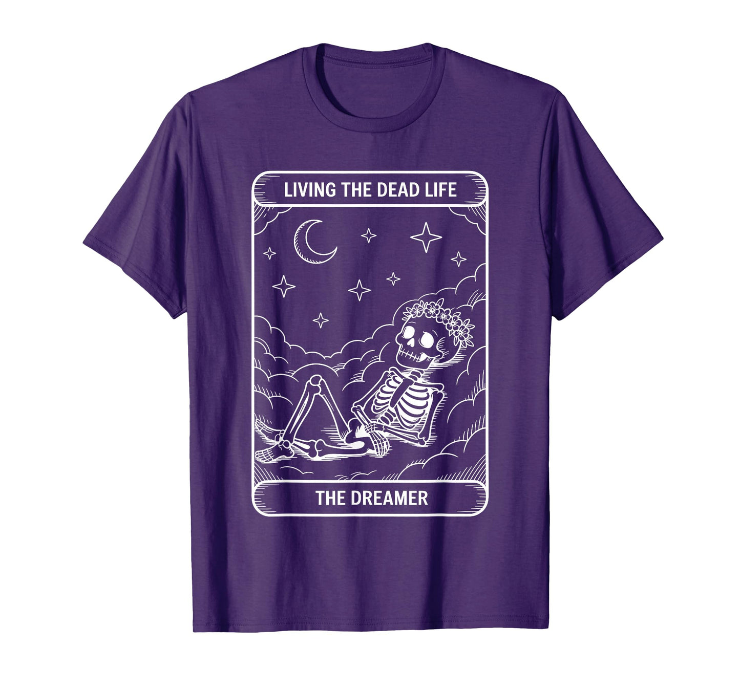 Living The Dead Life The Dreamer Tarot Design T-Shirt