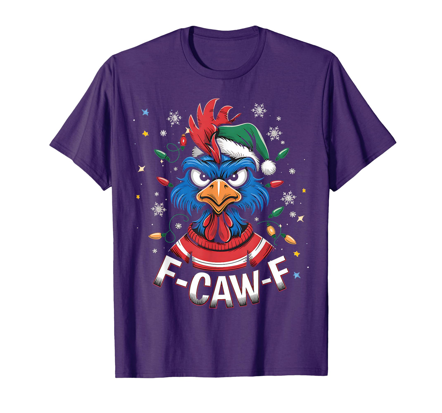 Funny Chicken Christmas Rooster Santa Hat Holiday Humor Xmas T-Shirt