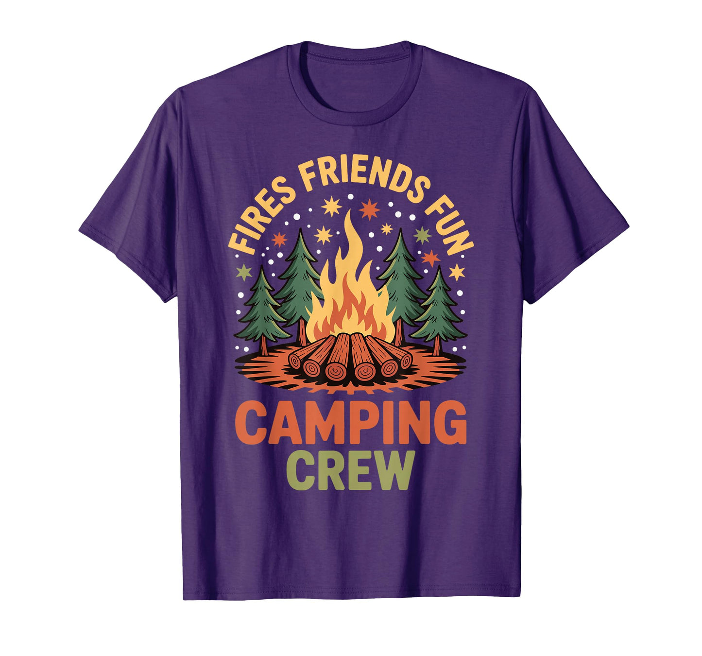 Fires Friends Fun Camping Crew T-Shirt