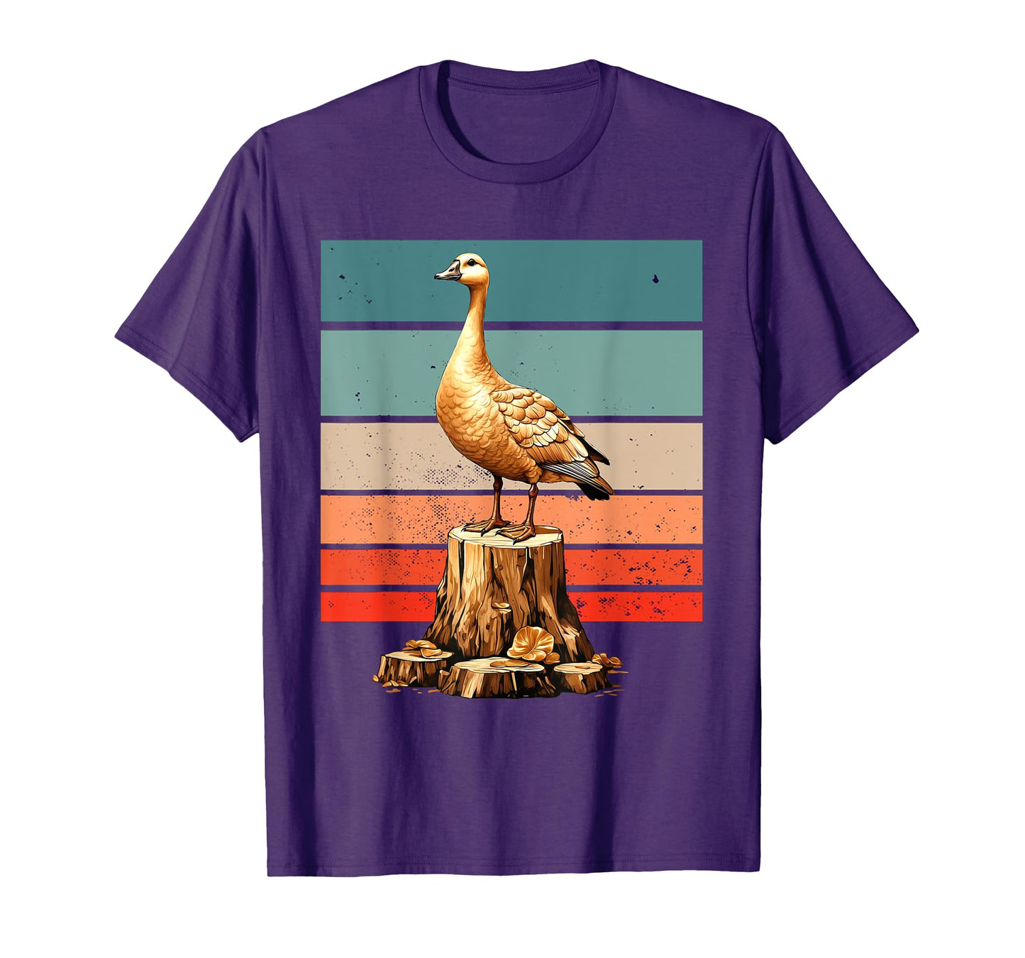 Goose golden majestic realistic tree stump nature Bird T-Shirt