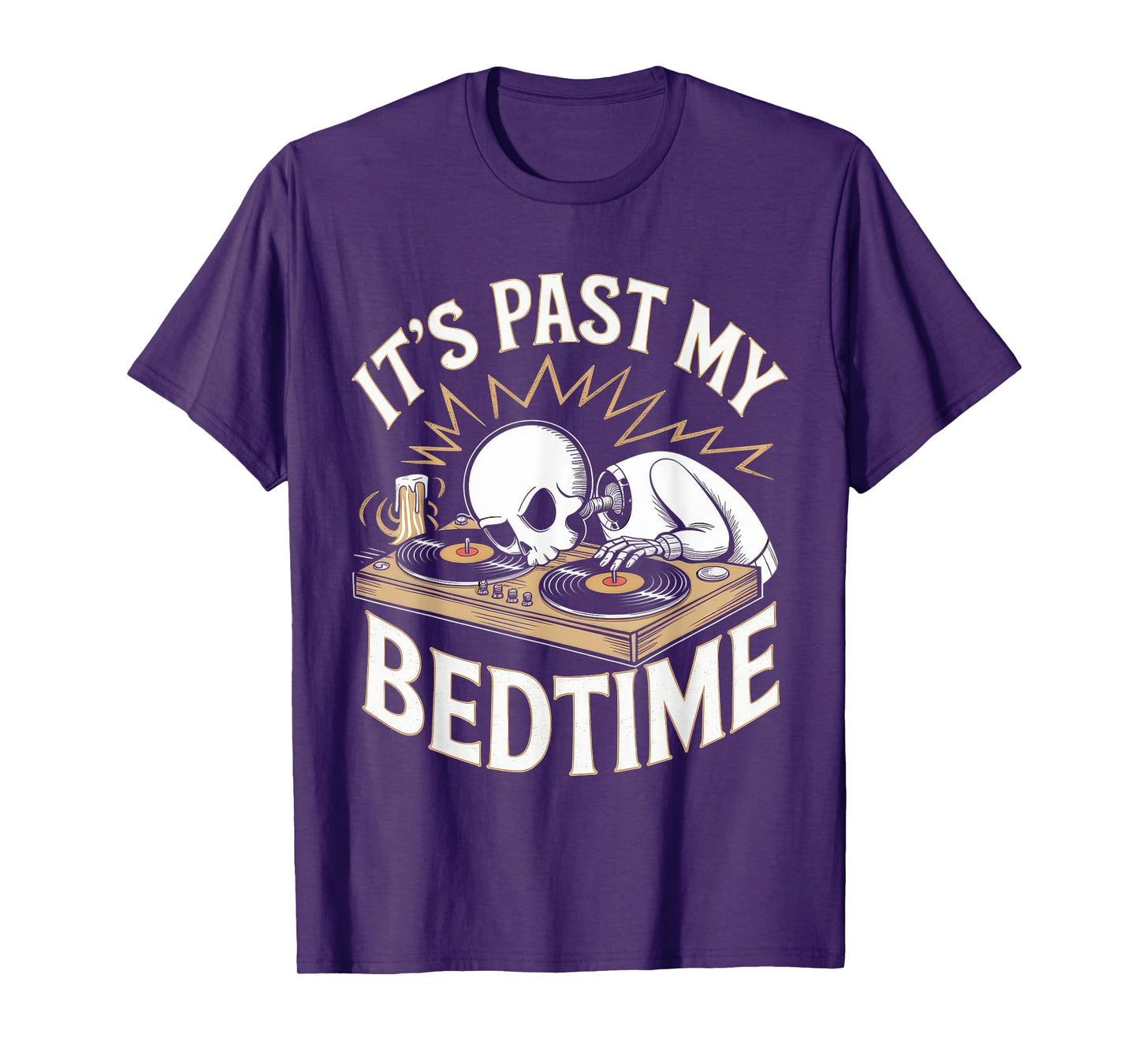 Funny Tshirt Men Humor Skeleton Meme Sarcastic Ironic Tired T-Shirt