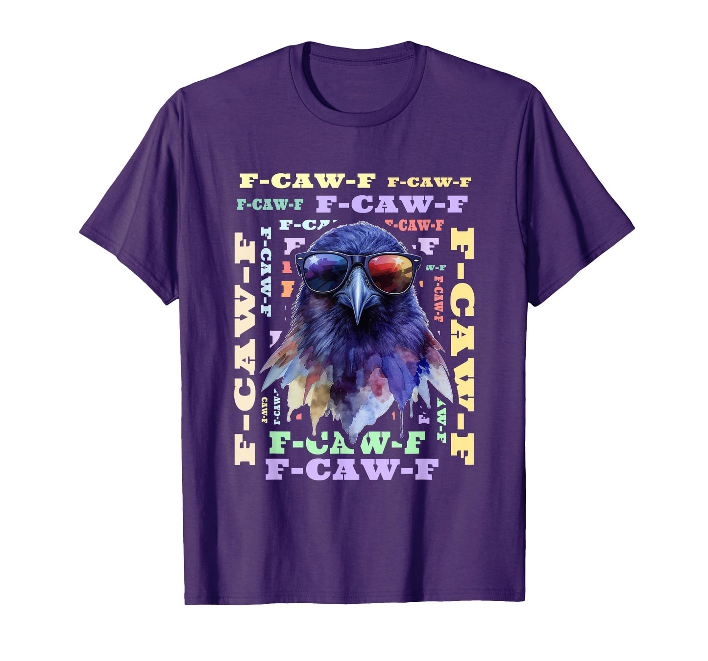 F-Caw-F Funny Retro Crow Raven Meme Men Women T-Shirt
