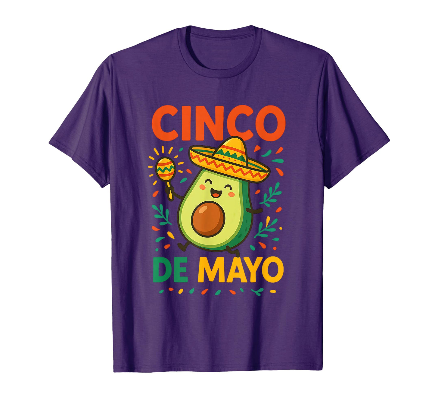 Cute Avocado Cinco de Mayo Fiesta Party Celebration Fun T-Shirt