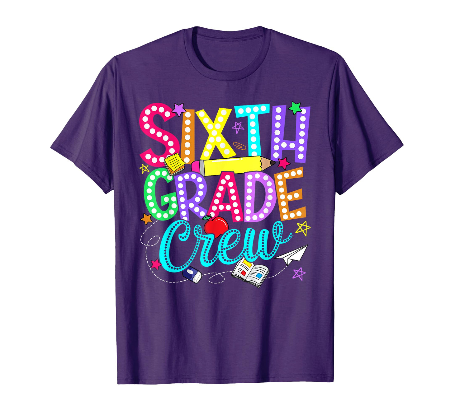 Sixth 6th Grade Crew Back To School Teacher Boy Girl Kid T-Shirt