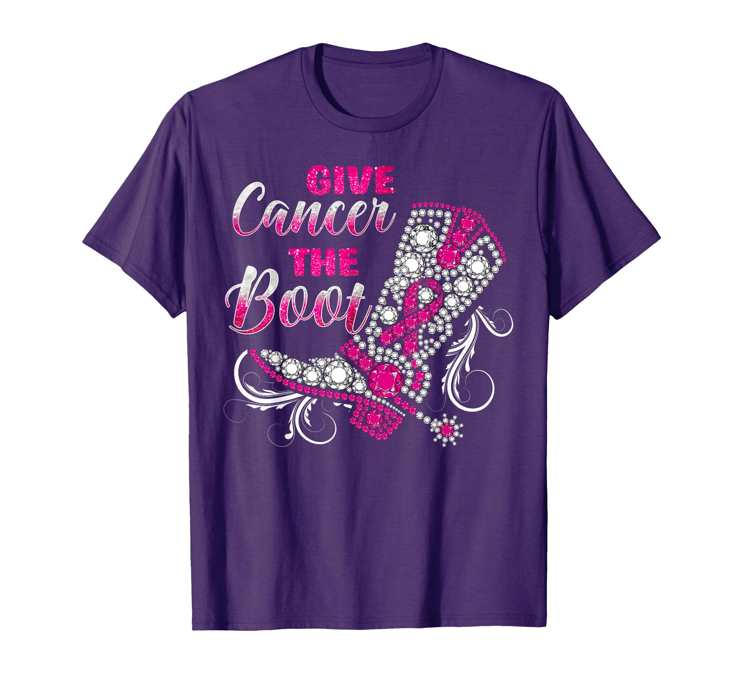 Breast Cancer Gift Western Cowboy Boots Pink Ribbon Survivor T-Shirt